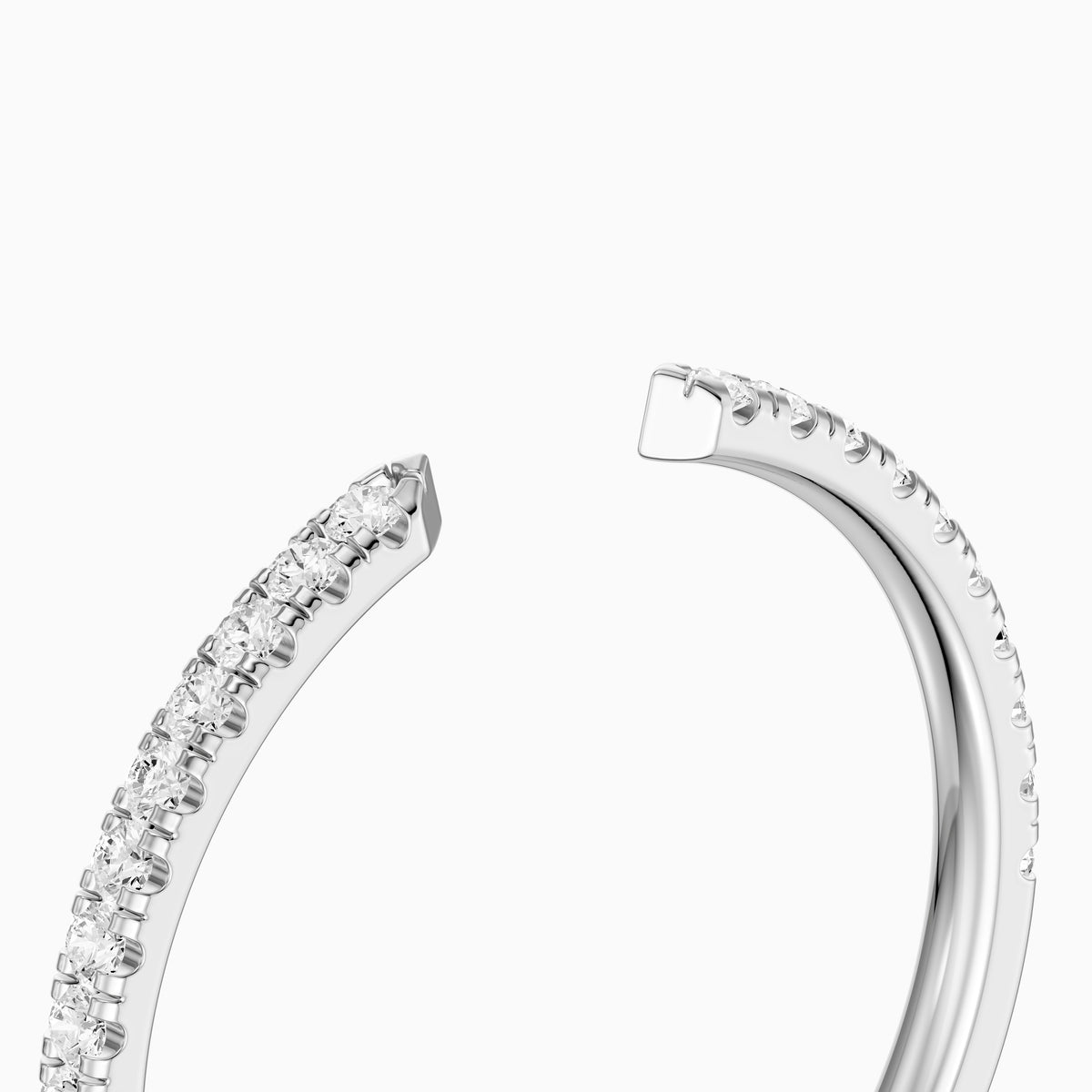 Beyonce Open Cuff Lab Grown Diamond Wedding Band