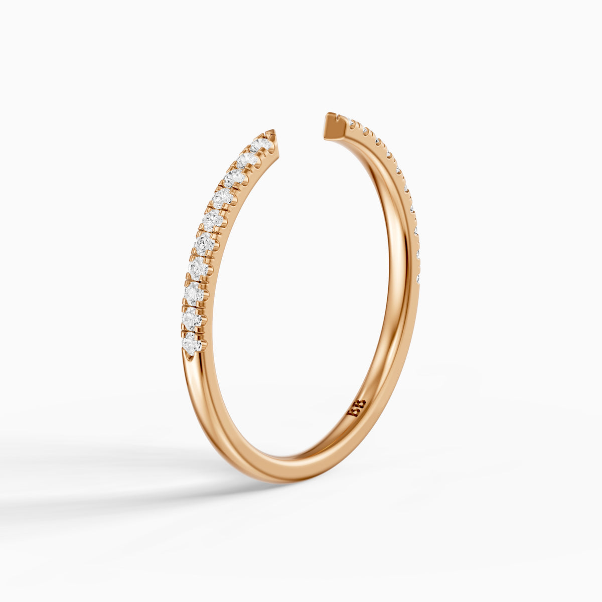 Beyonce Open Cuff Lab Grown Diamond Wedding Band
