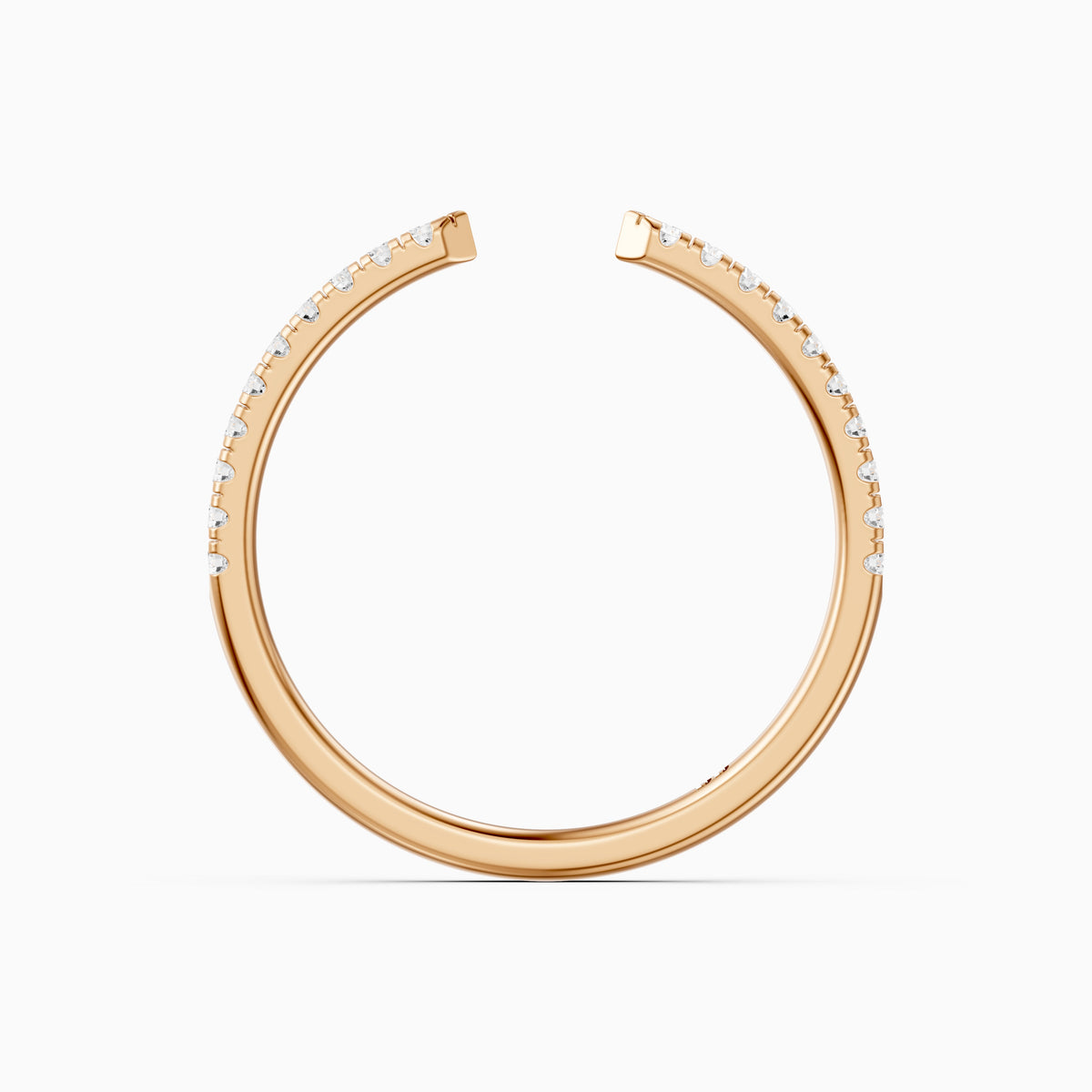 Beyonce Open Cuff Lab Grown Diamond Wedding Band