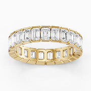 Kendall Bold Emerald Cut Lab Grown Diamond Eternity Wedding Band
