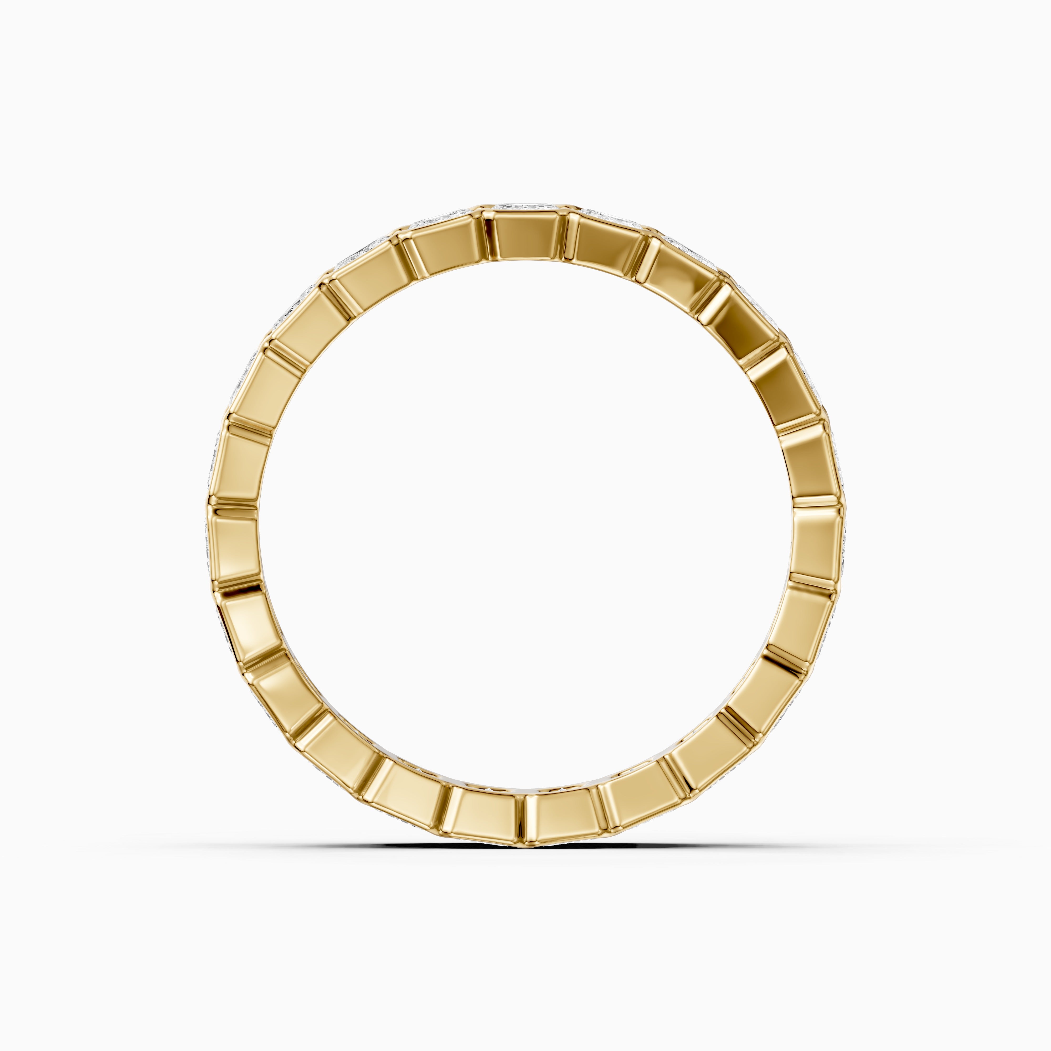 Kendall Bold Emerald Cut Lab Grown Diamond Eternity Wedding Band