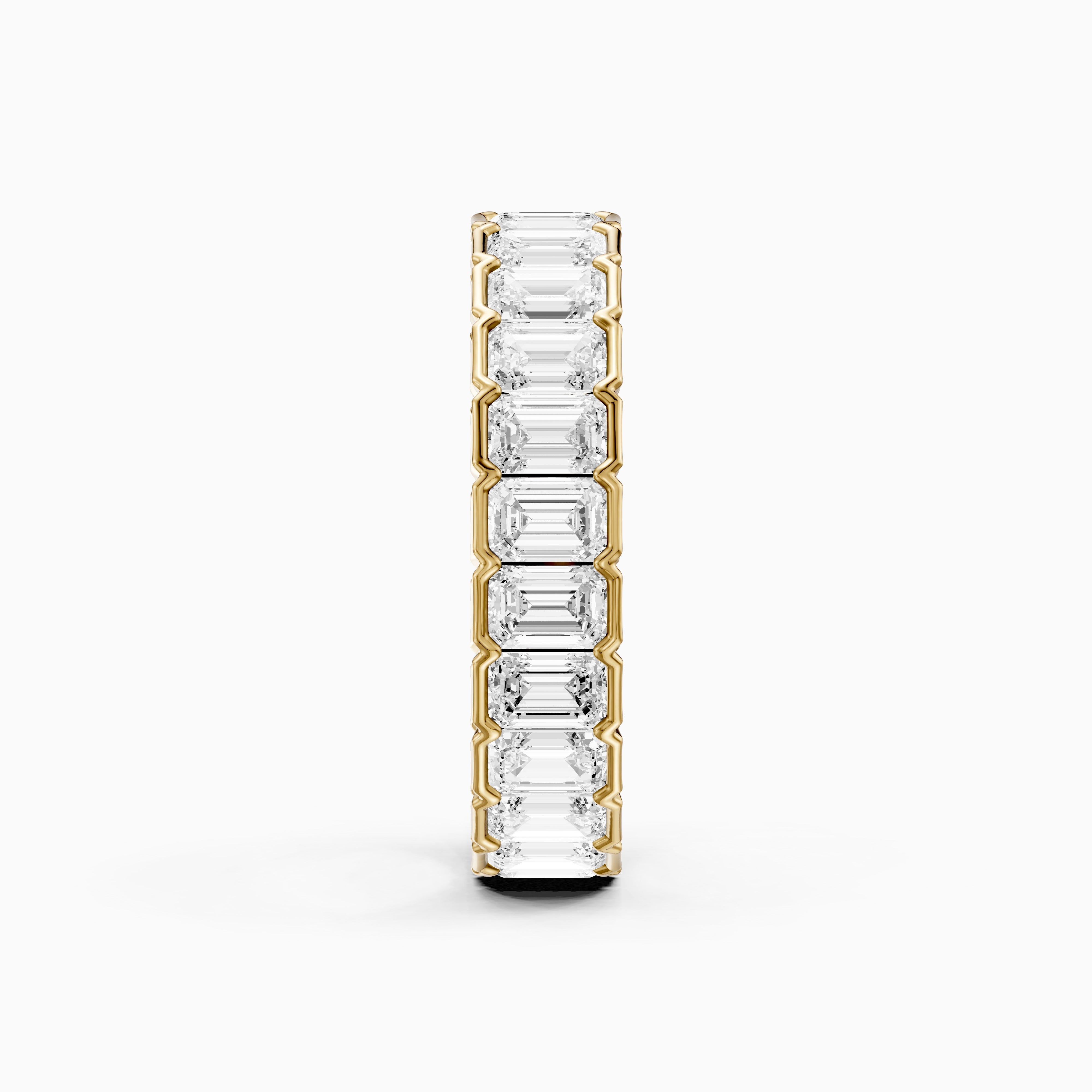 Kendall Bold Emerald Cut Lab Grown Diamond Eternity Wedding Band