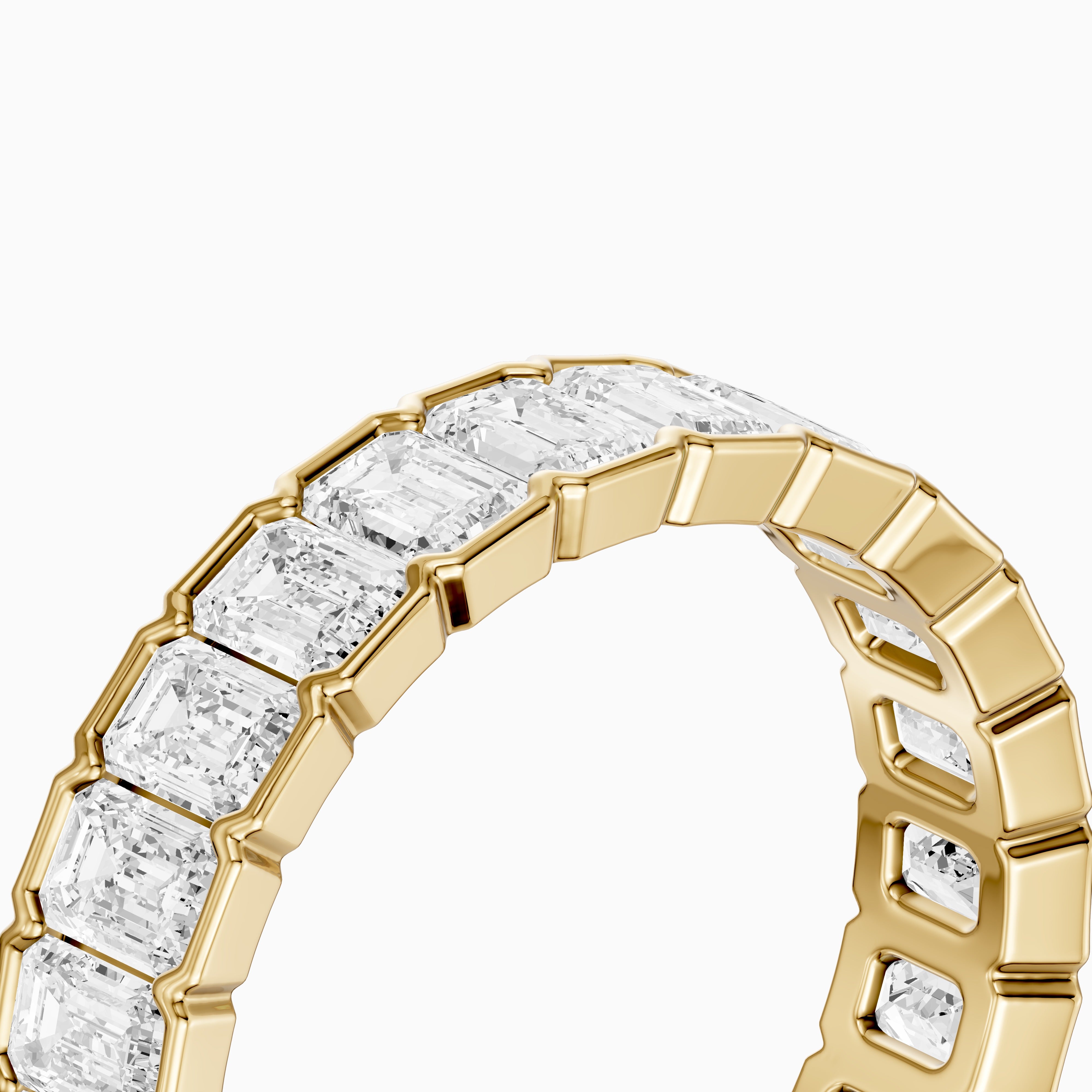 Kendall Bold Emerald Cut Lab Grown Diamond Eternity Wedding Band
