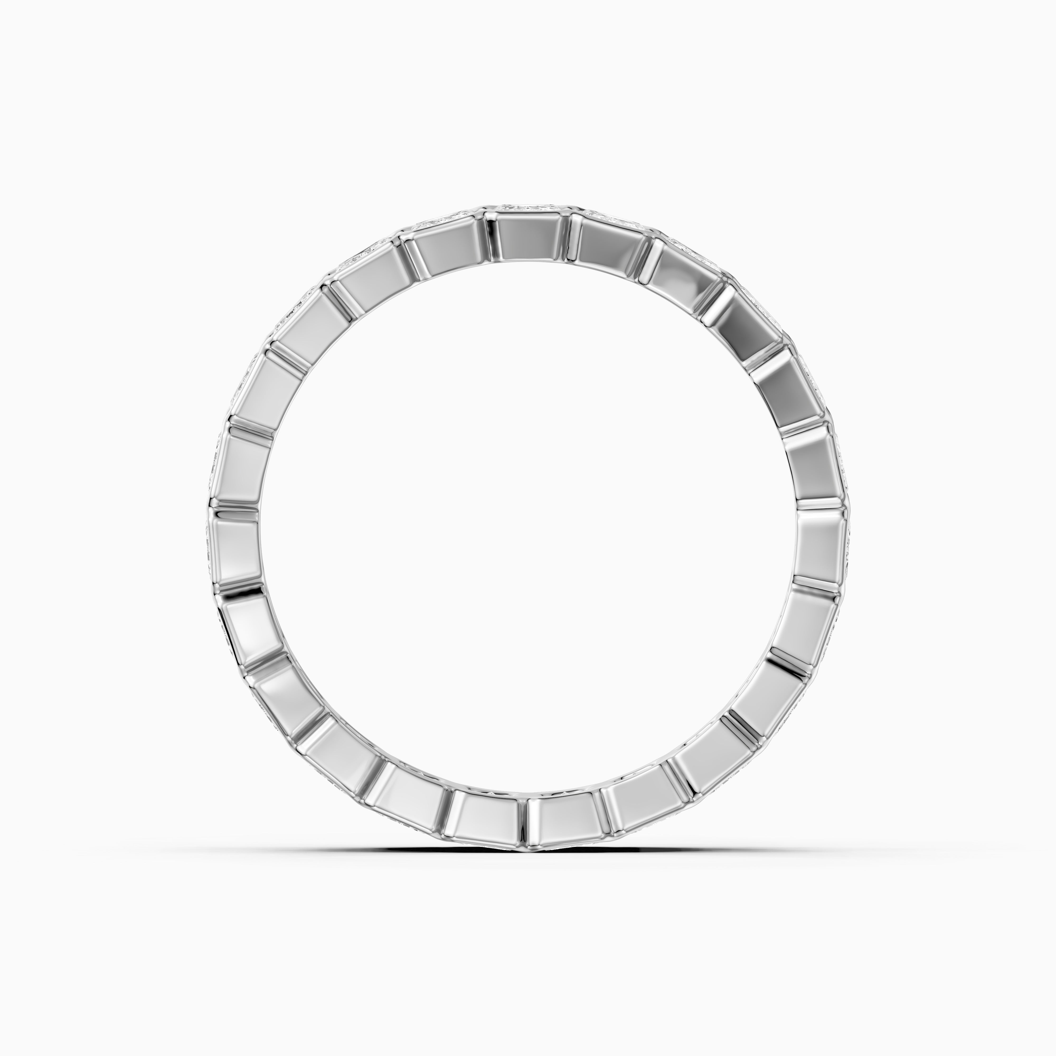 Kendall Bold Emerald Cut Lab Grown Diamond Eternity Wedding Band