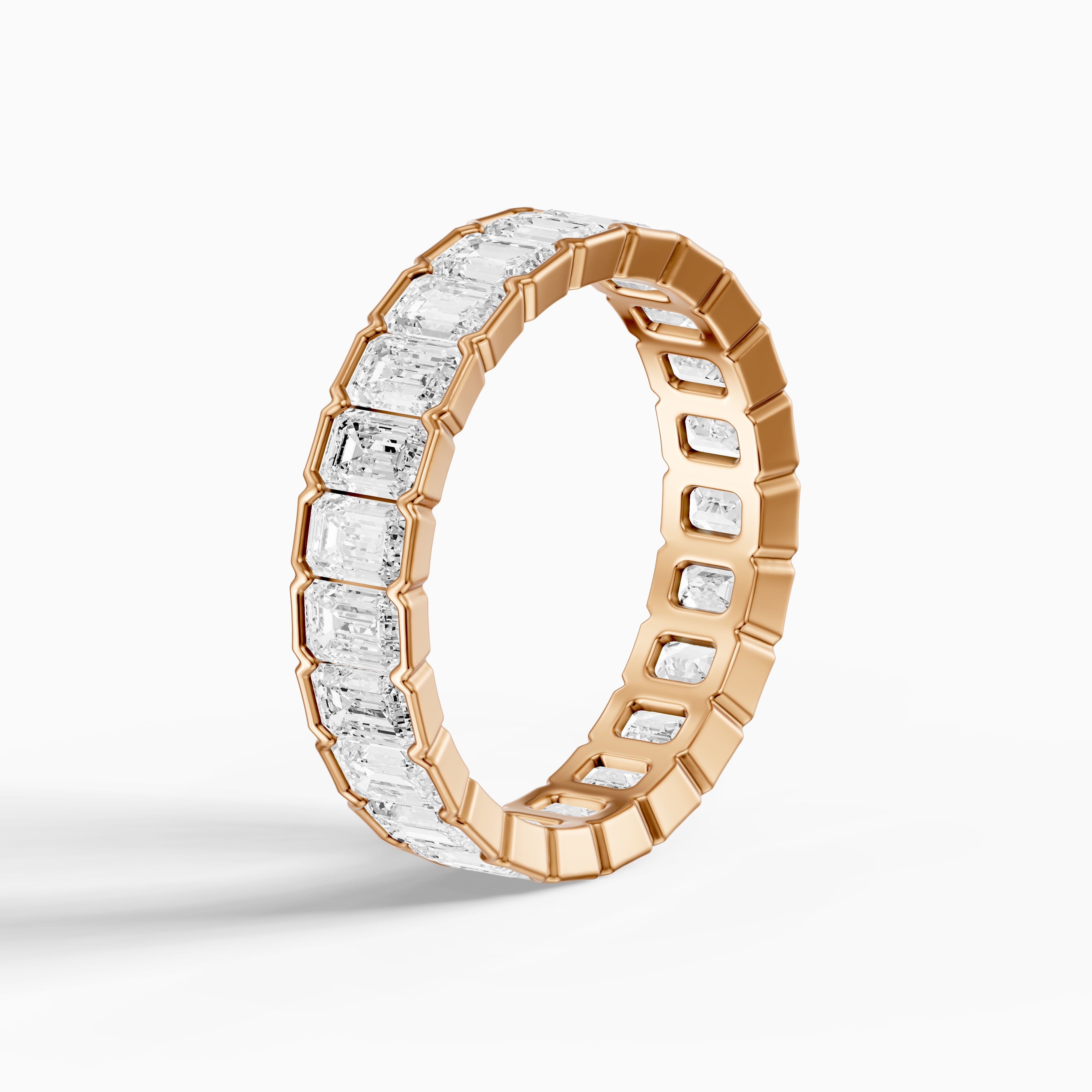 Kendall Bold Emerald Cut Lab Grown Diamond Eternity Wedding Band