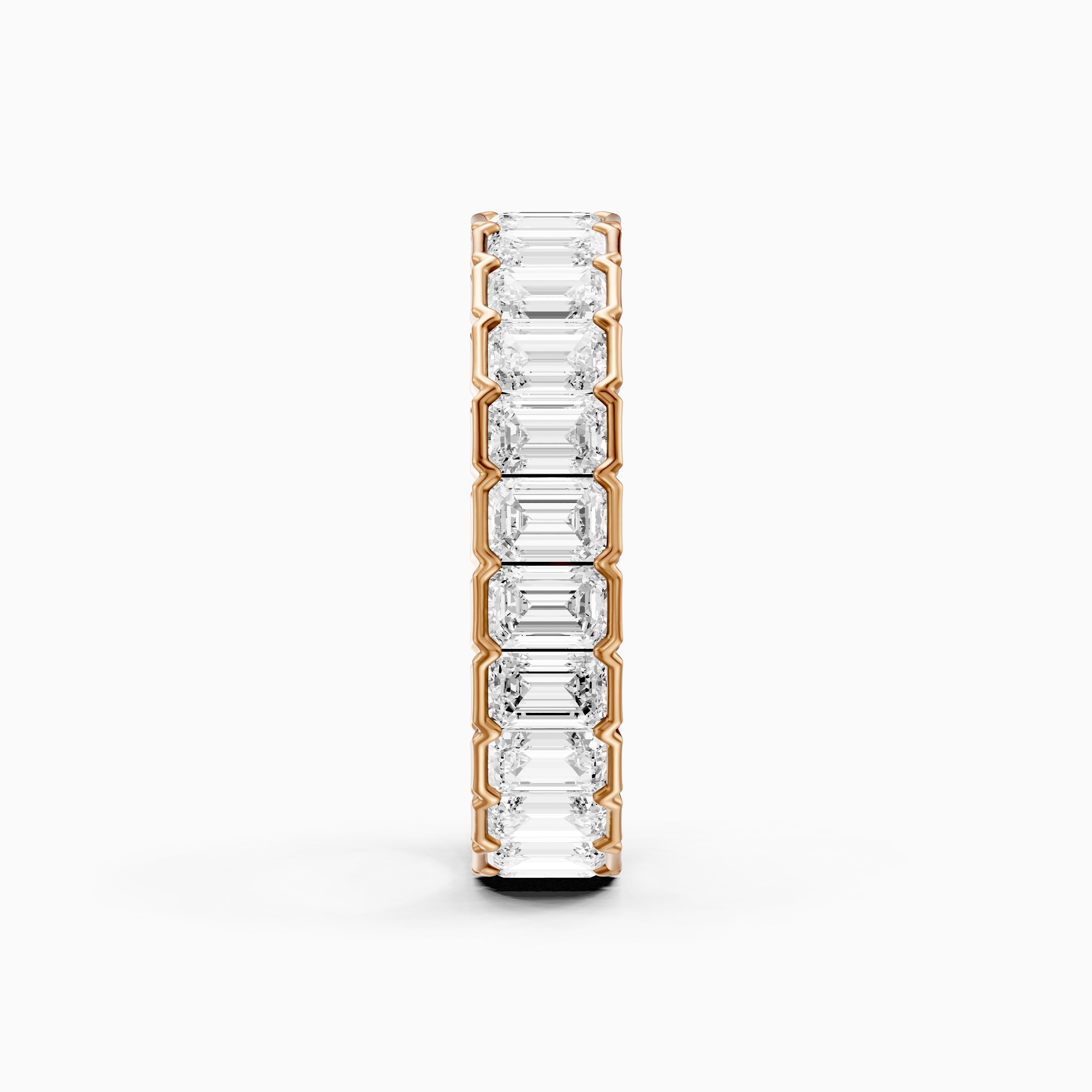 Kendall Bold Emerald Cut Lab Grown Diamond Eternity Wedding Band