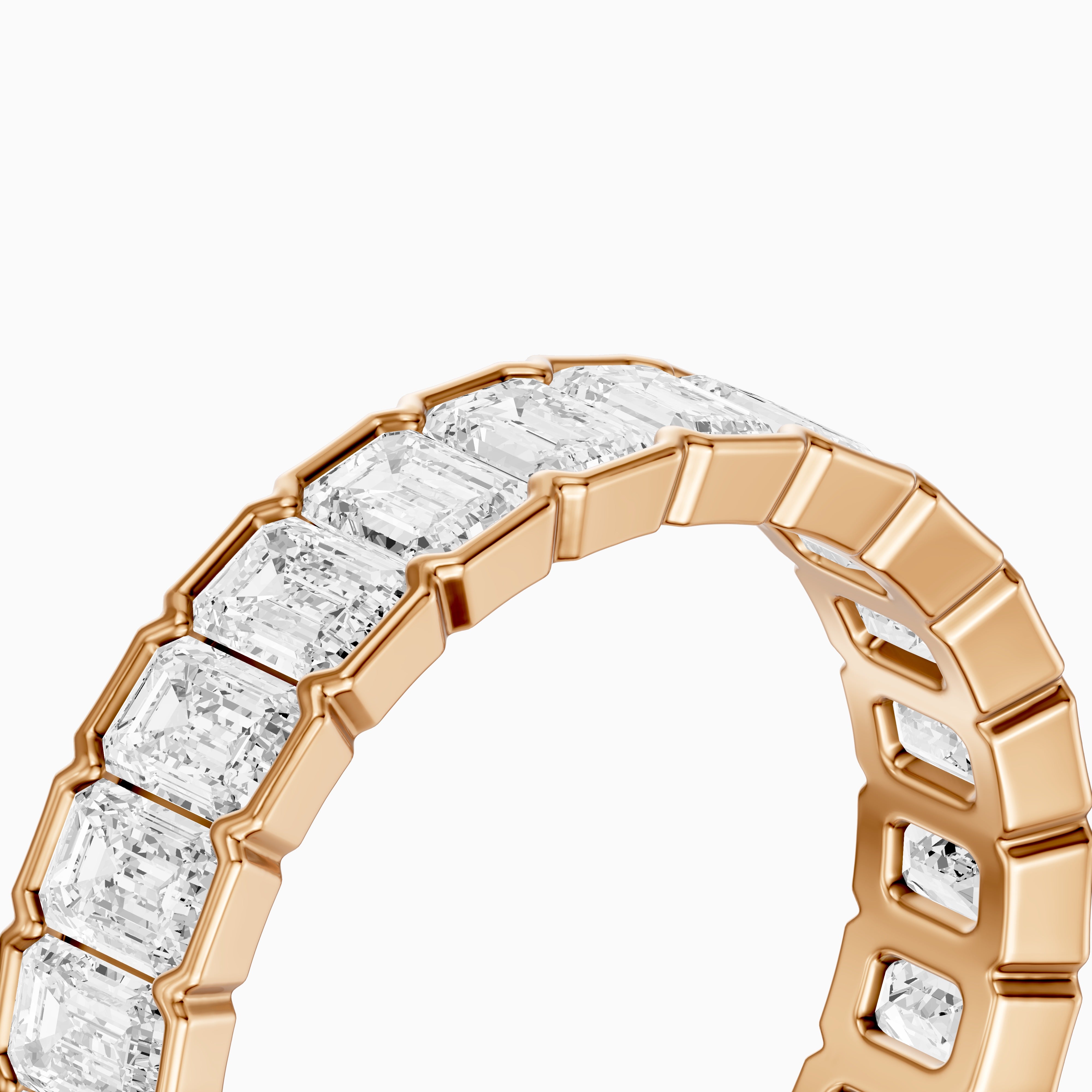 Kendall Bold Emerald Cut Lab Grown Diamond Eternity Wedding Band