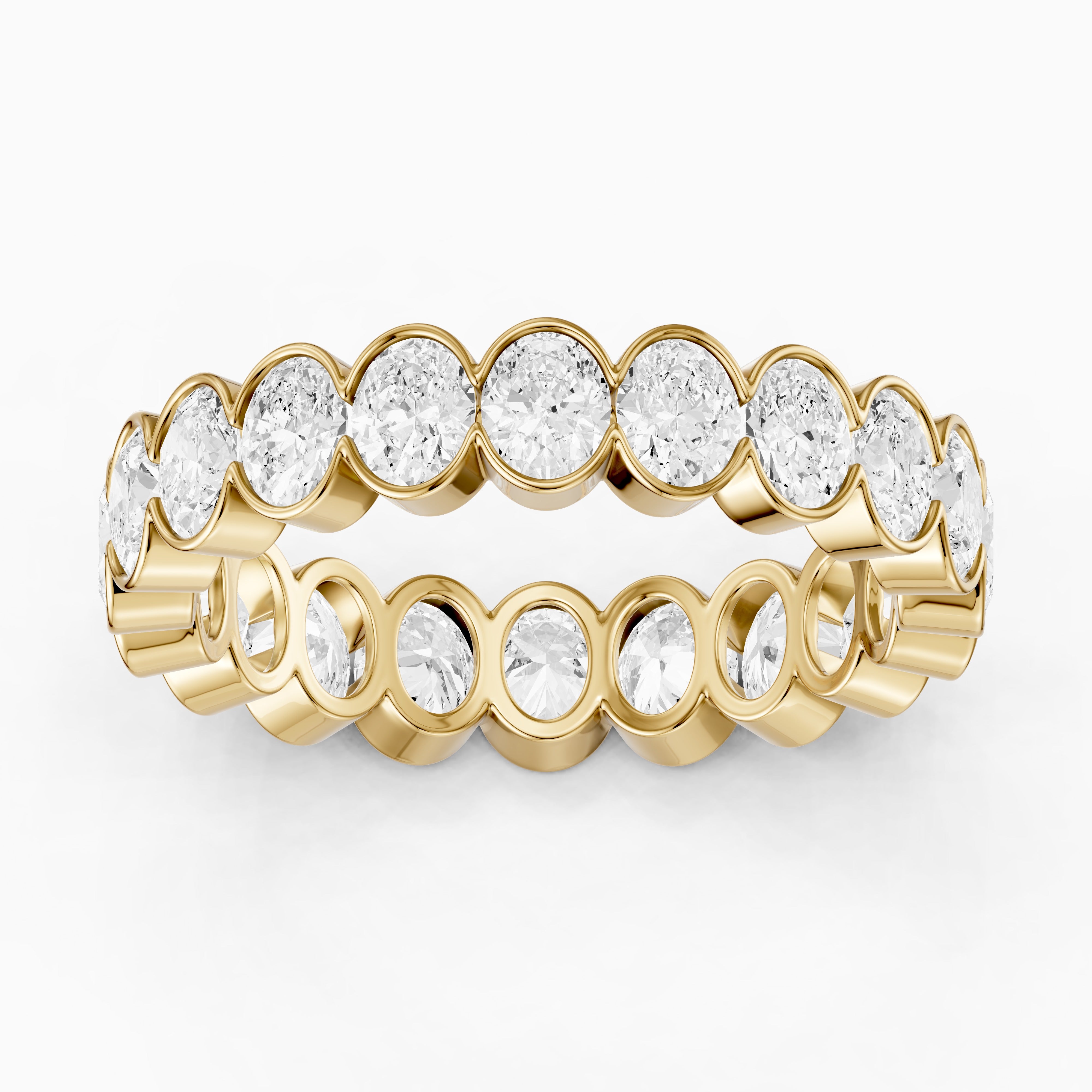 Bella Bold Oval Lab Grown Diamond Eternity Wedding Band