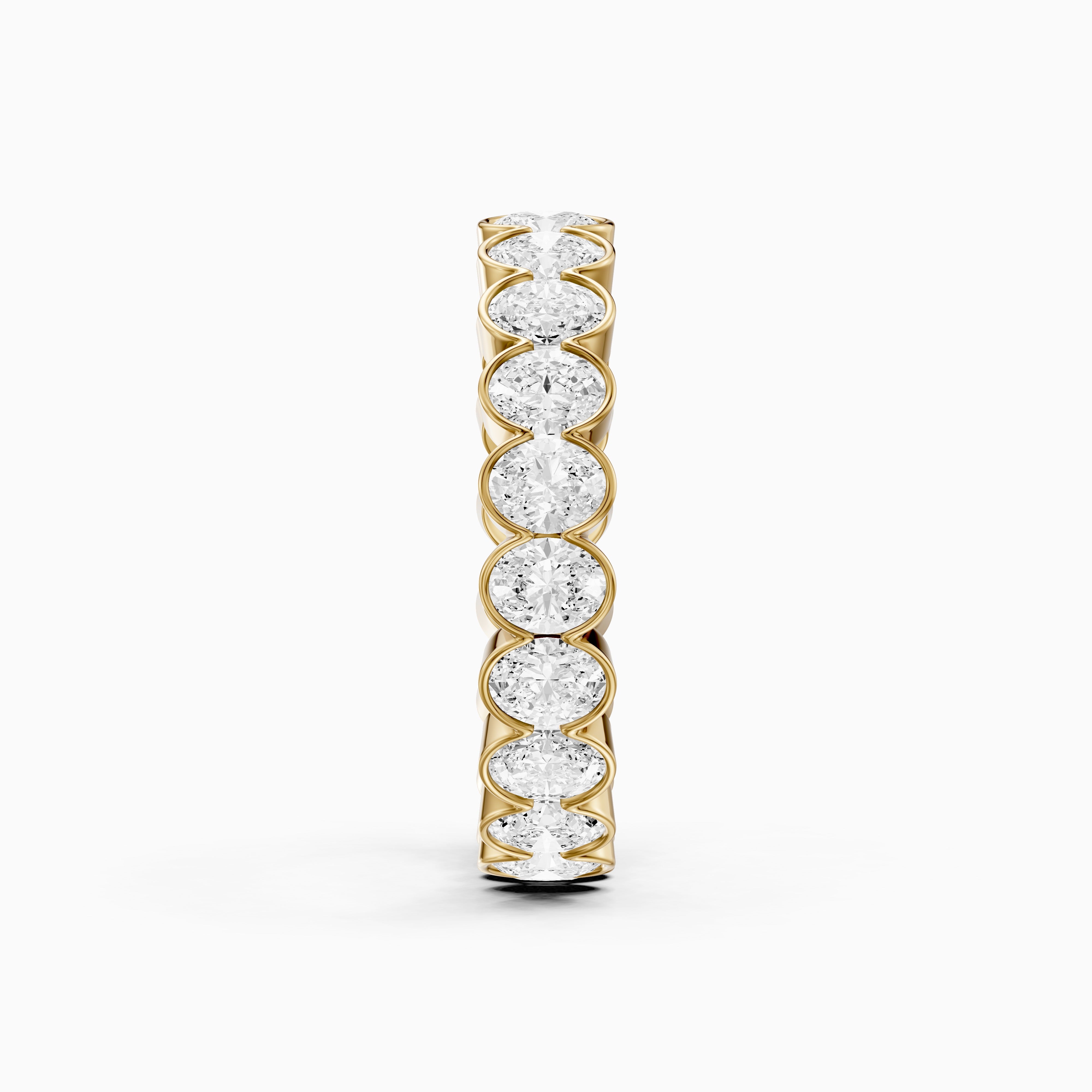 Bella Bold Oval Lab Grown Diamond Eternity Wedding Band