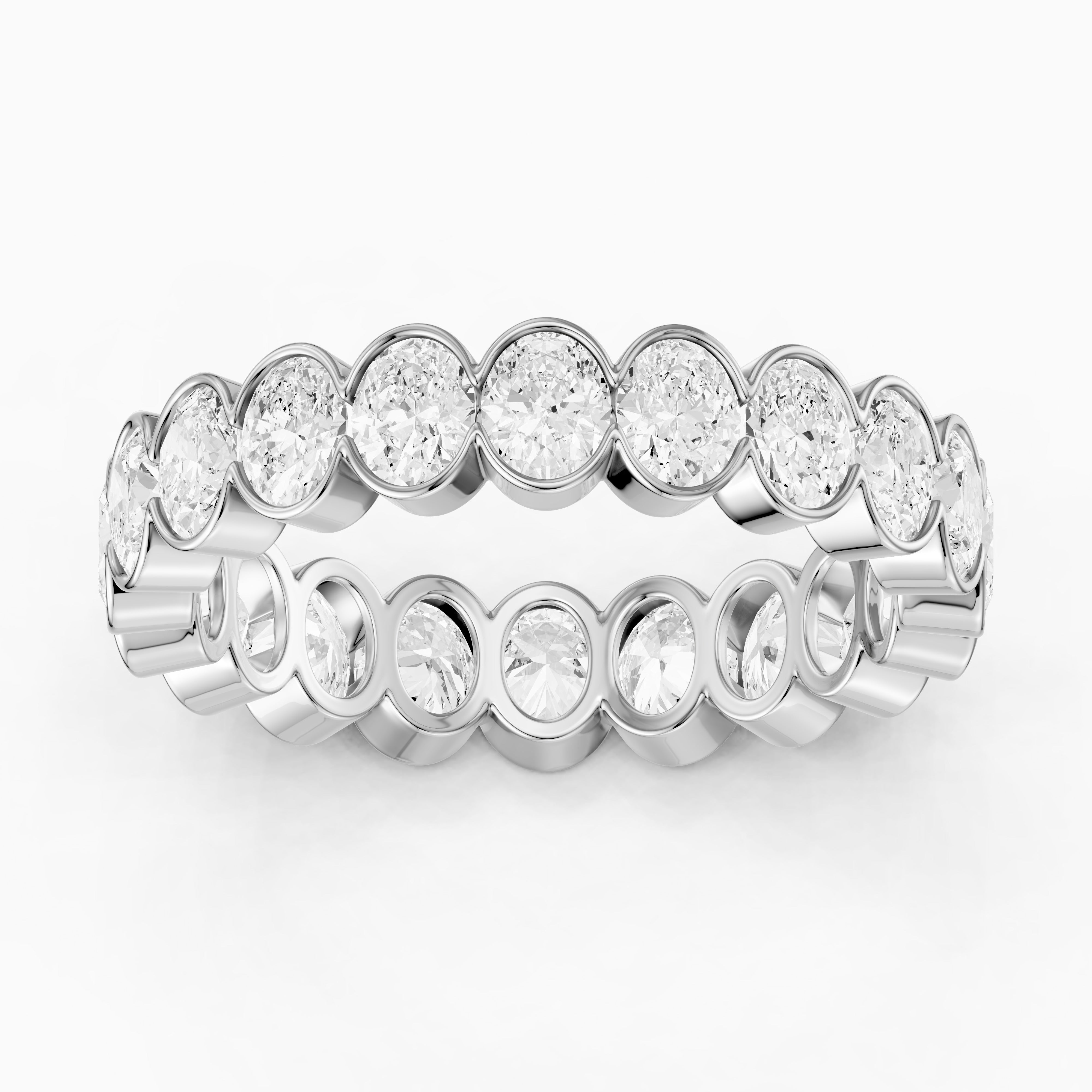 Bella Bold Oval Lab Grown Diamond Eternity Wedding Band