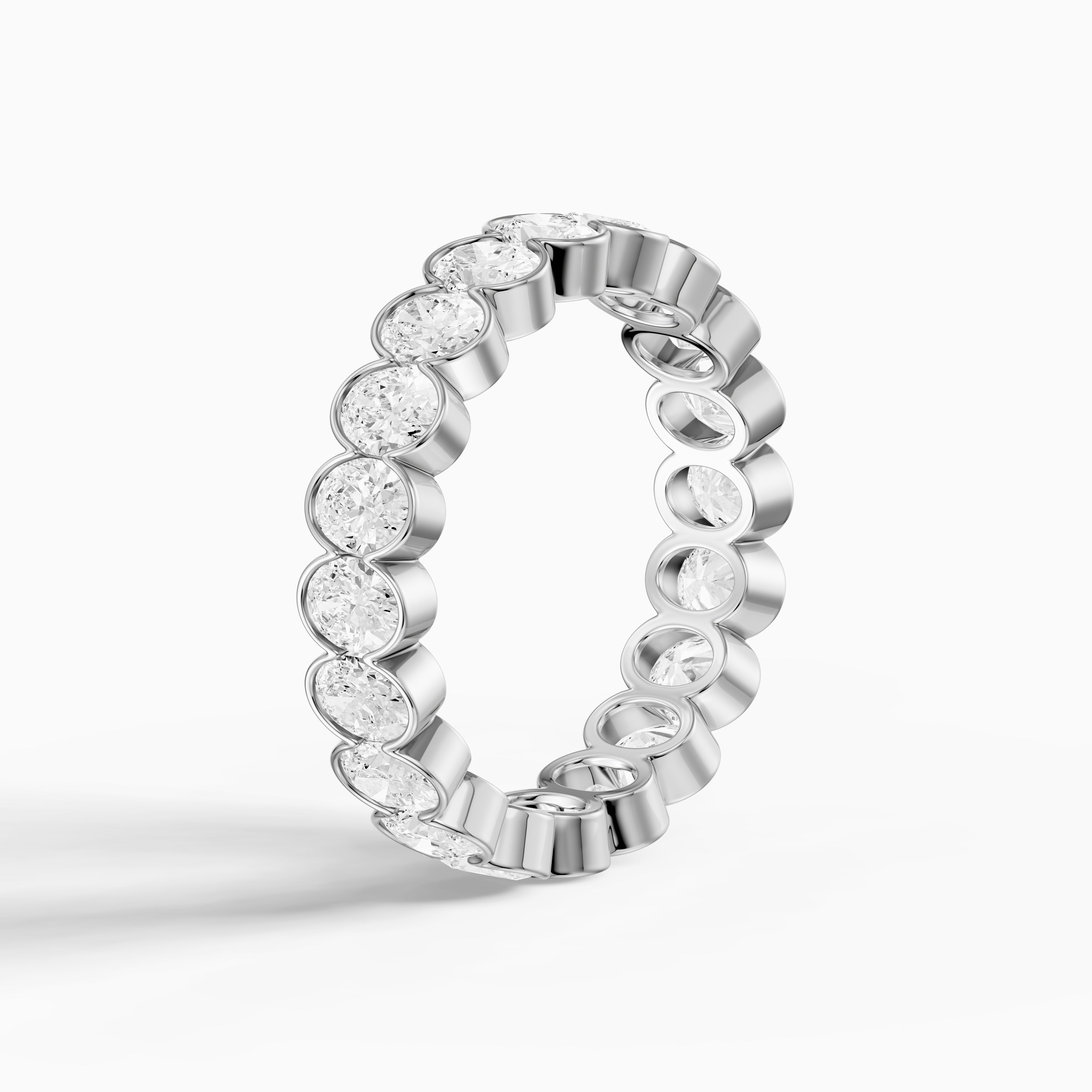 Bella Bold Oval Lab Grown Diamond Eternity Wedding Band