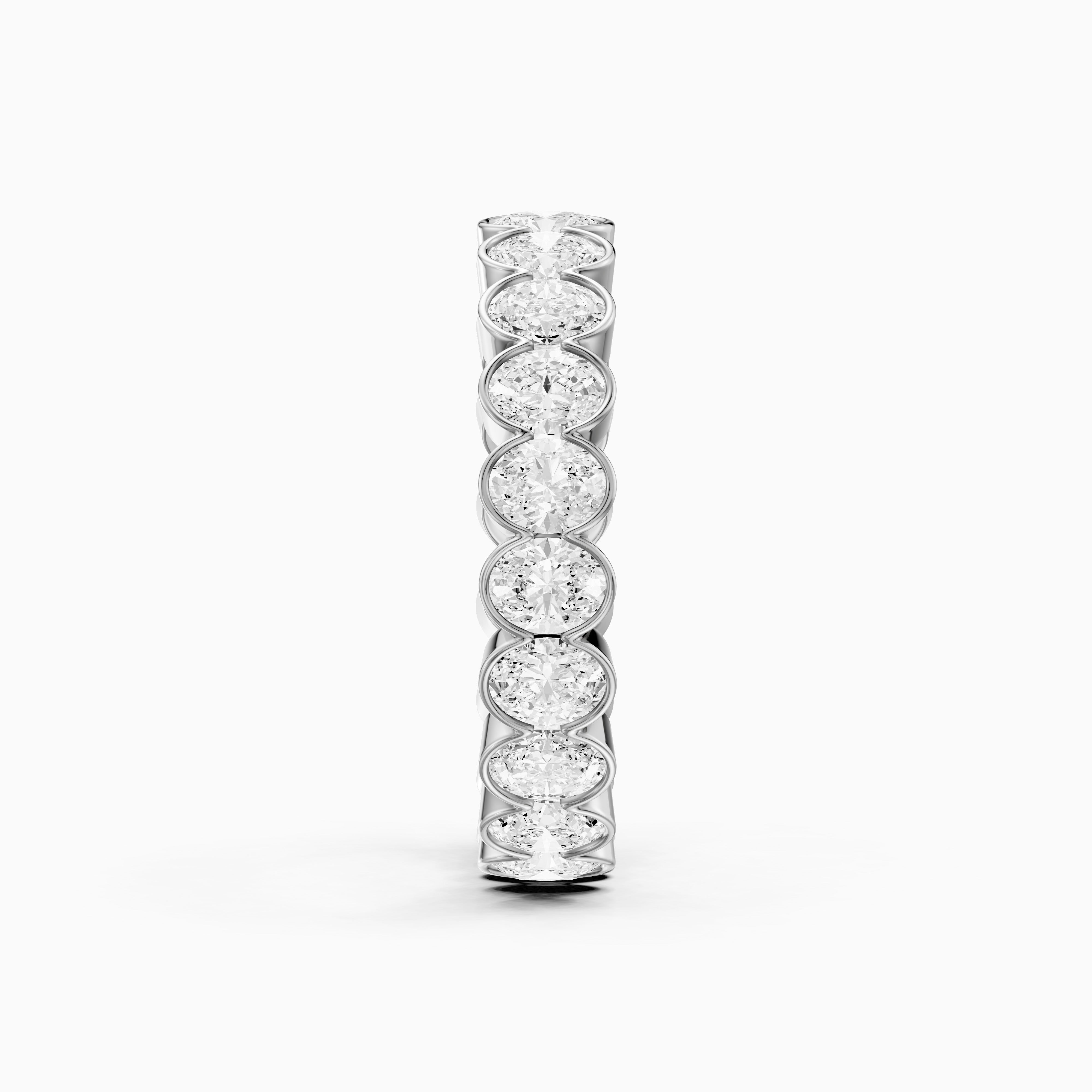 Bella Bold Oval Lab Grown Diamond Eternity Wedding Band