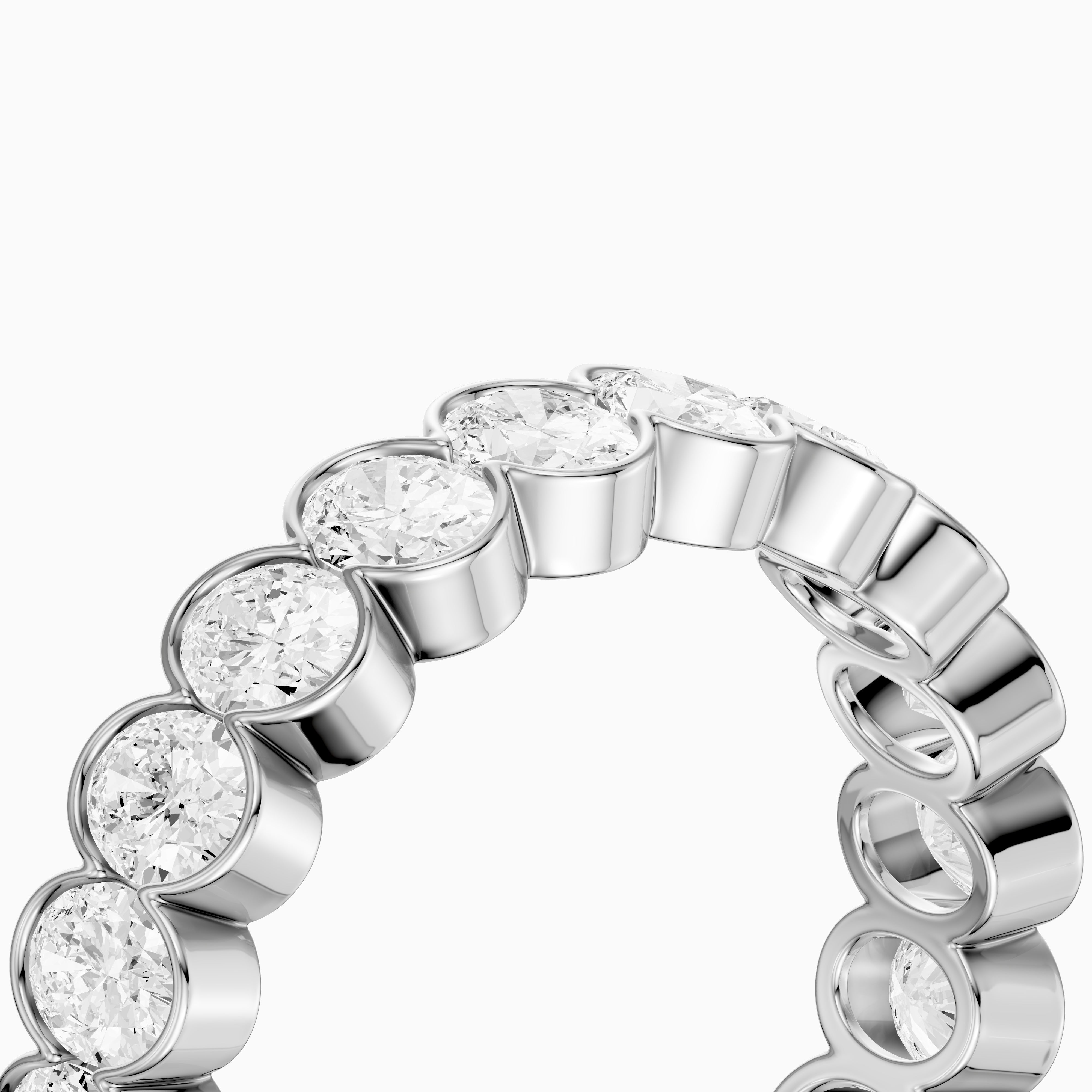 Bella Bold Oval Lab Grown Diamond Eternity Wedding Band