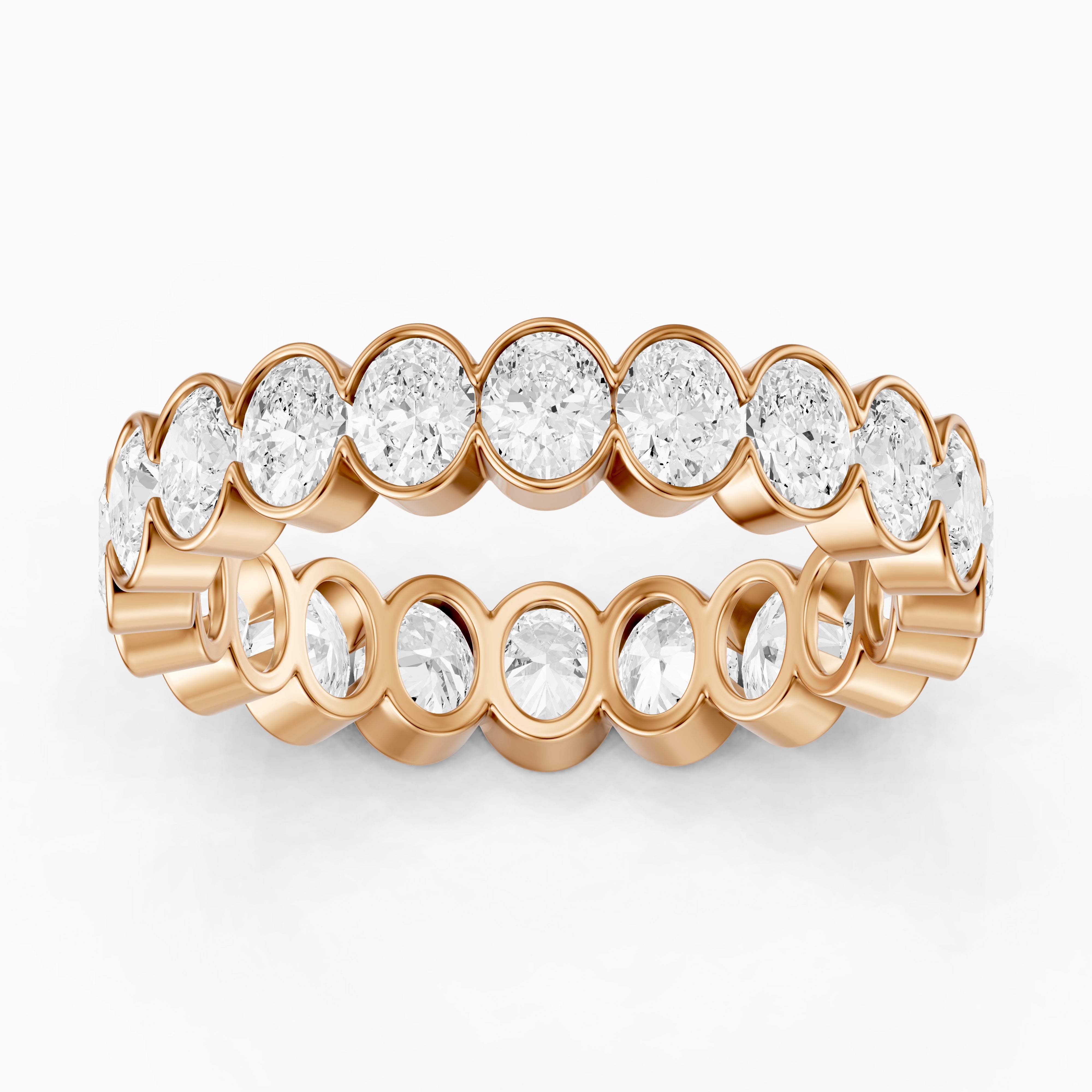 Bella Bold Oval Lab Grown Diamond Eternity Wedding Band