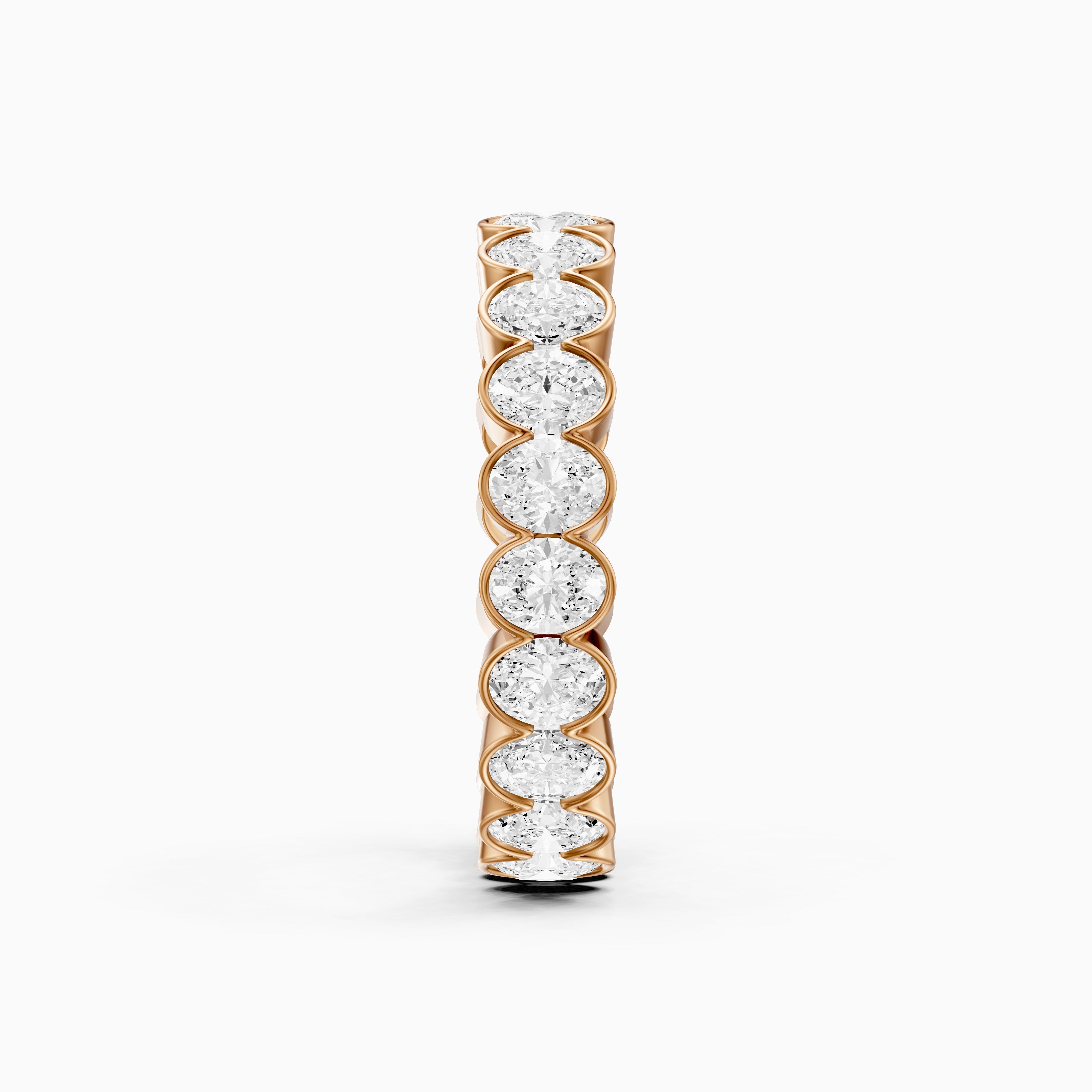Bella Bold Oval Lab Grown Diamond Eternity Wedding Band