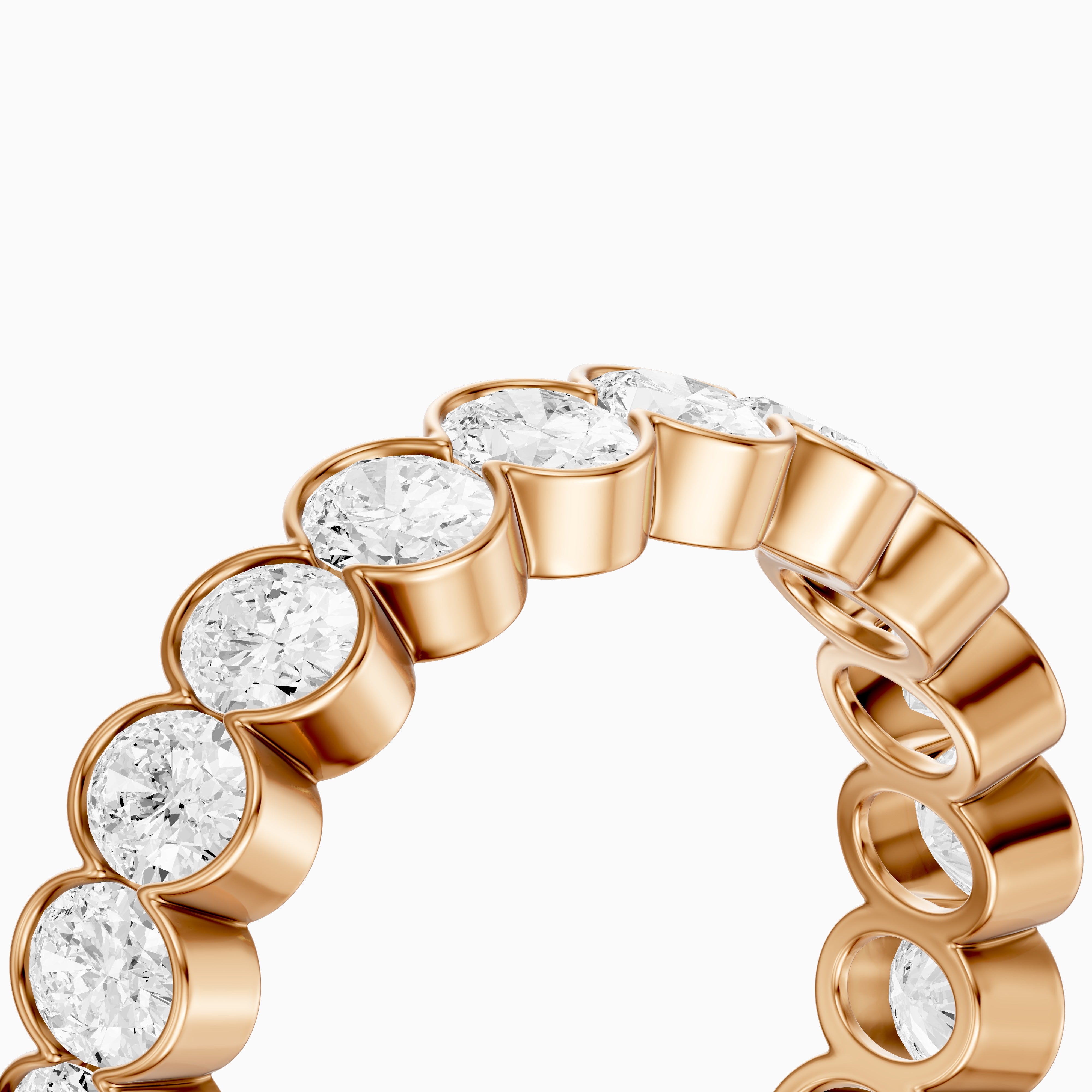 Bella Bold Oval Lab Grown Diamond Eternity Wedding Band