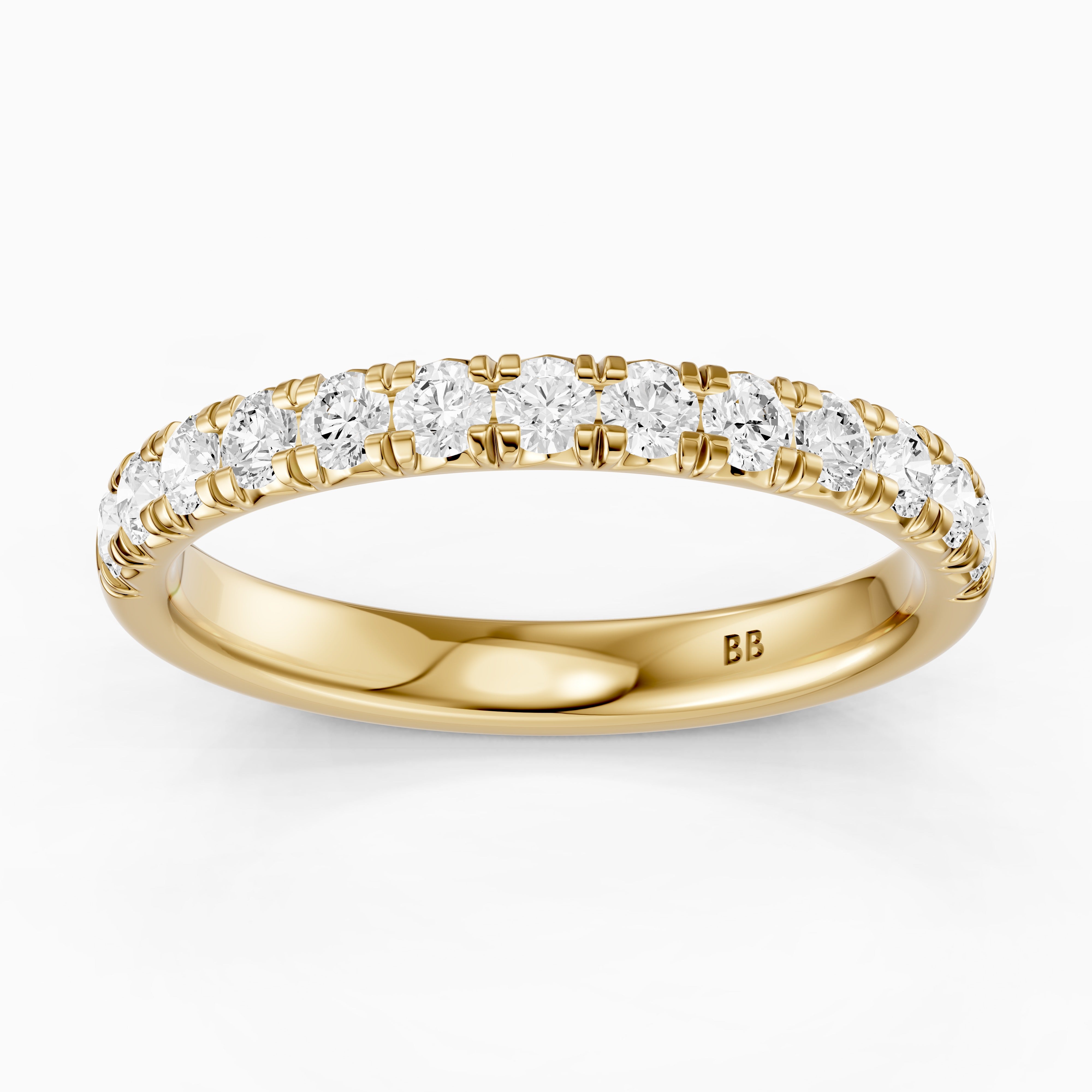 Hailey Half Eternity Round Lab Grown Diamond Stackable Wedding Band