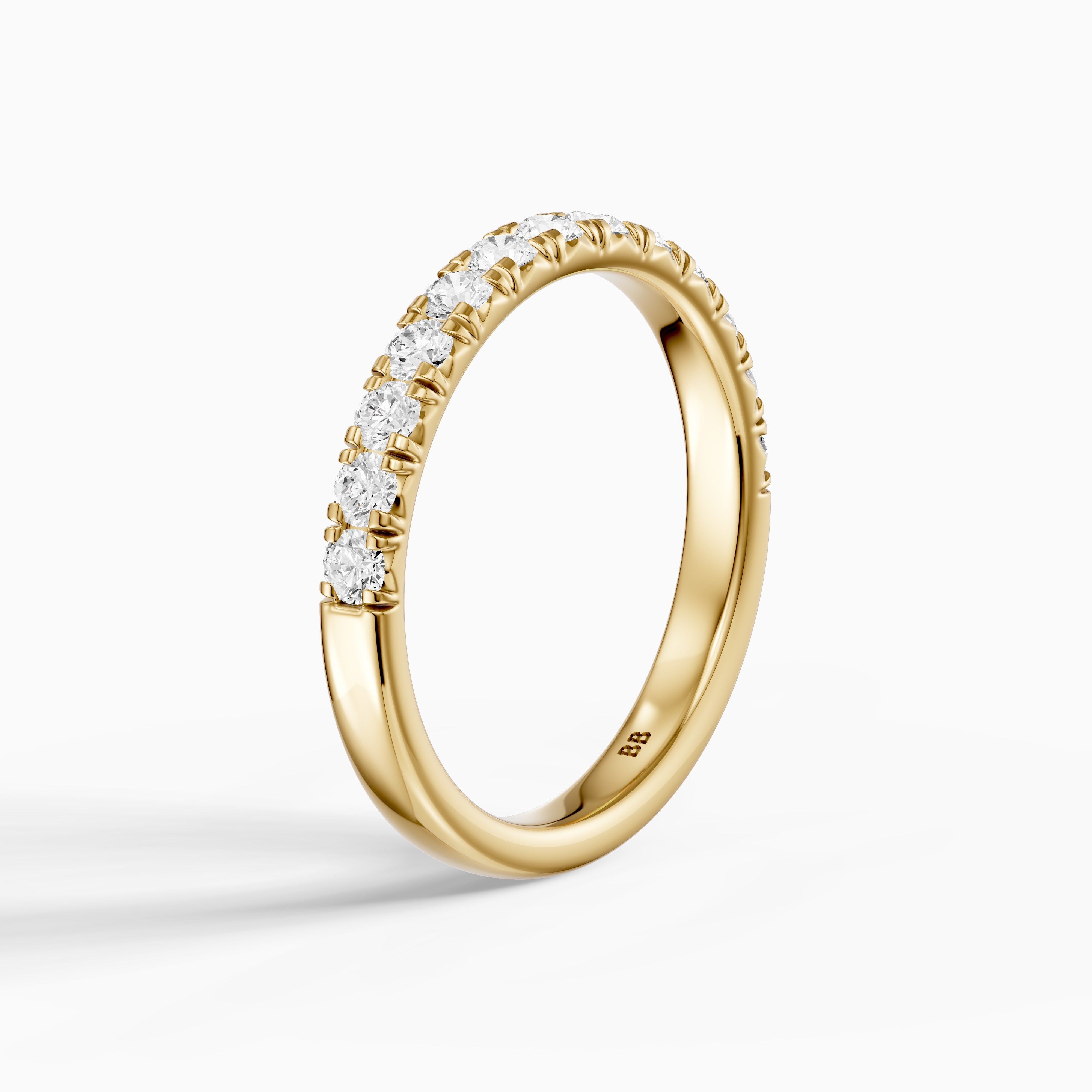 Hailey Half Eternity Round Lab Grown Diamond Stackable Wedding Band