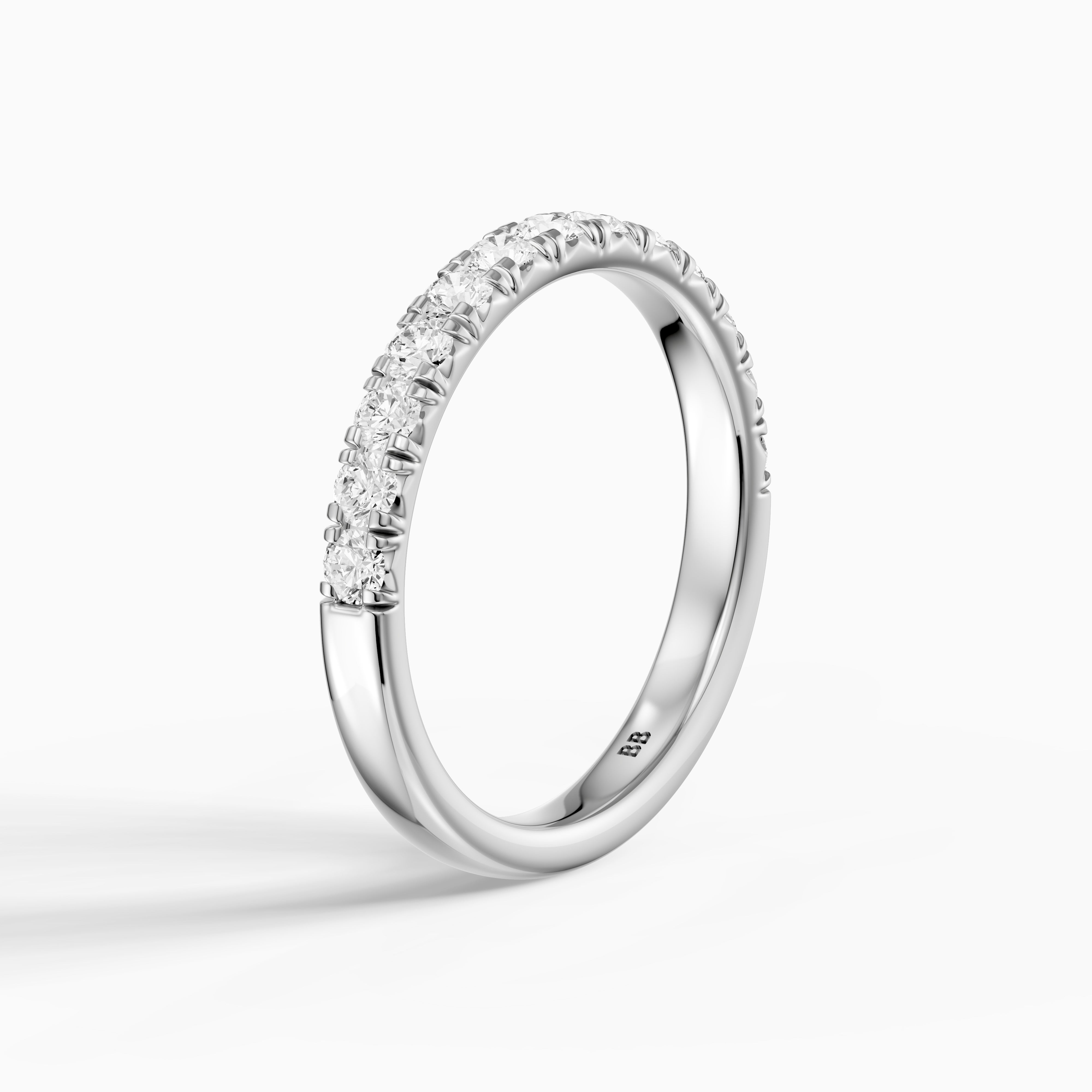 Hailey Half Eternity Round Lab Grown Diamond Stackable Wedding Band