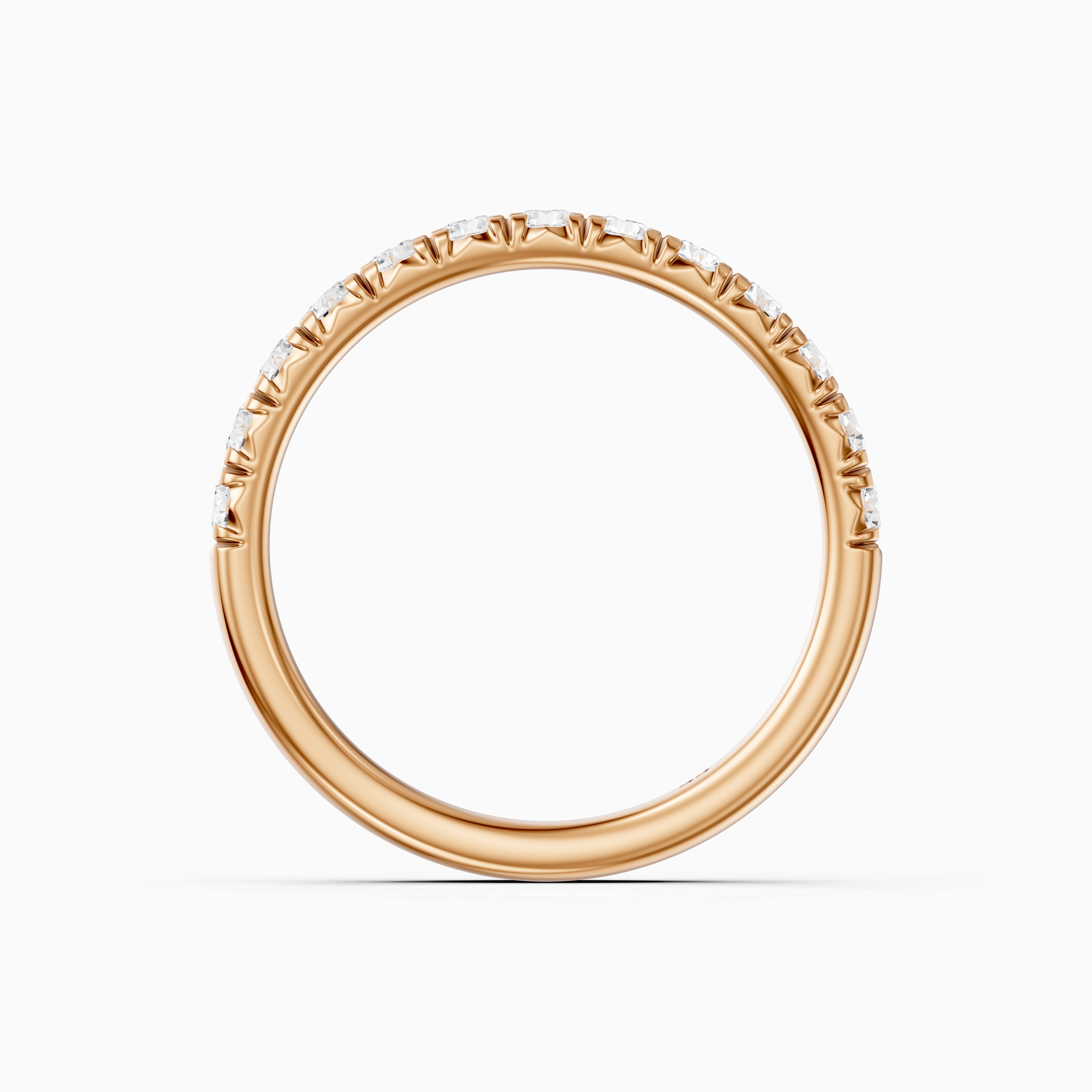Hailey Half Eternity Round Lab Grown Diamond Stackable Wedding Band