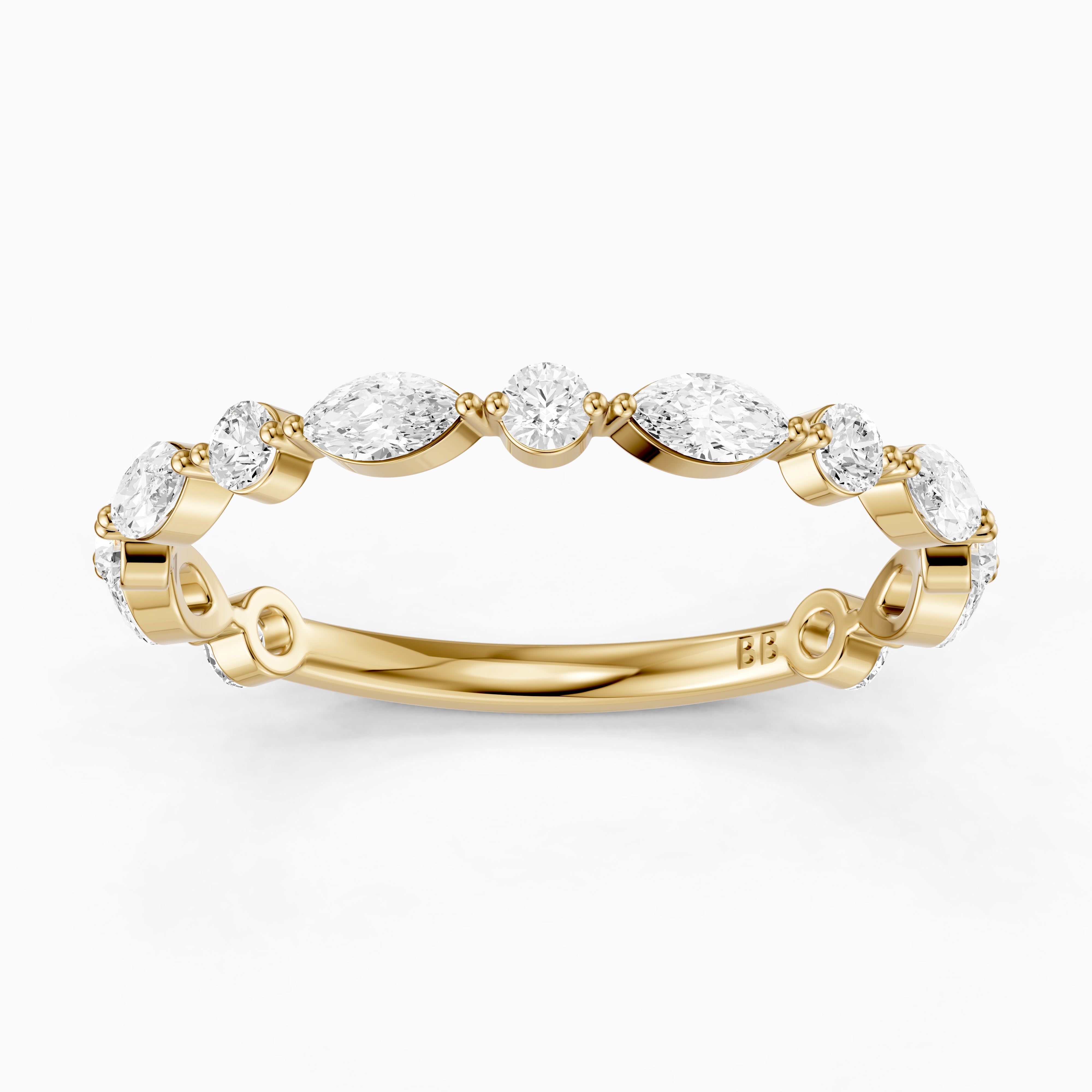 Zendaya Marquise and Round Eternity Lab Grown Diamond Wedding Band