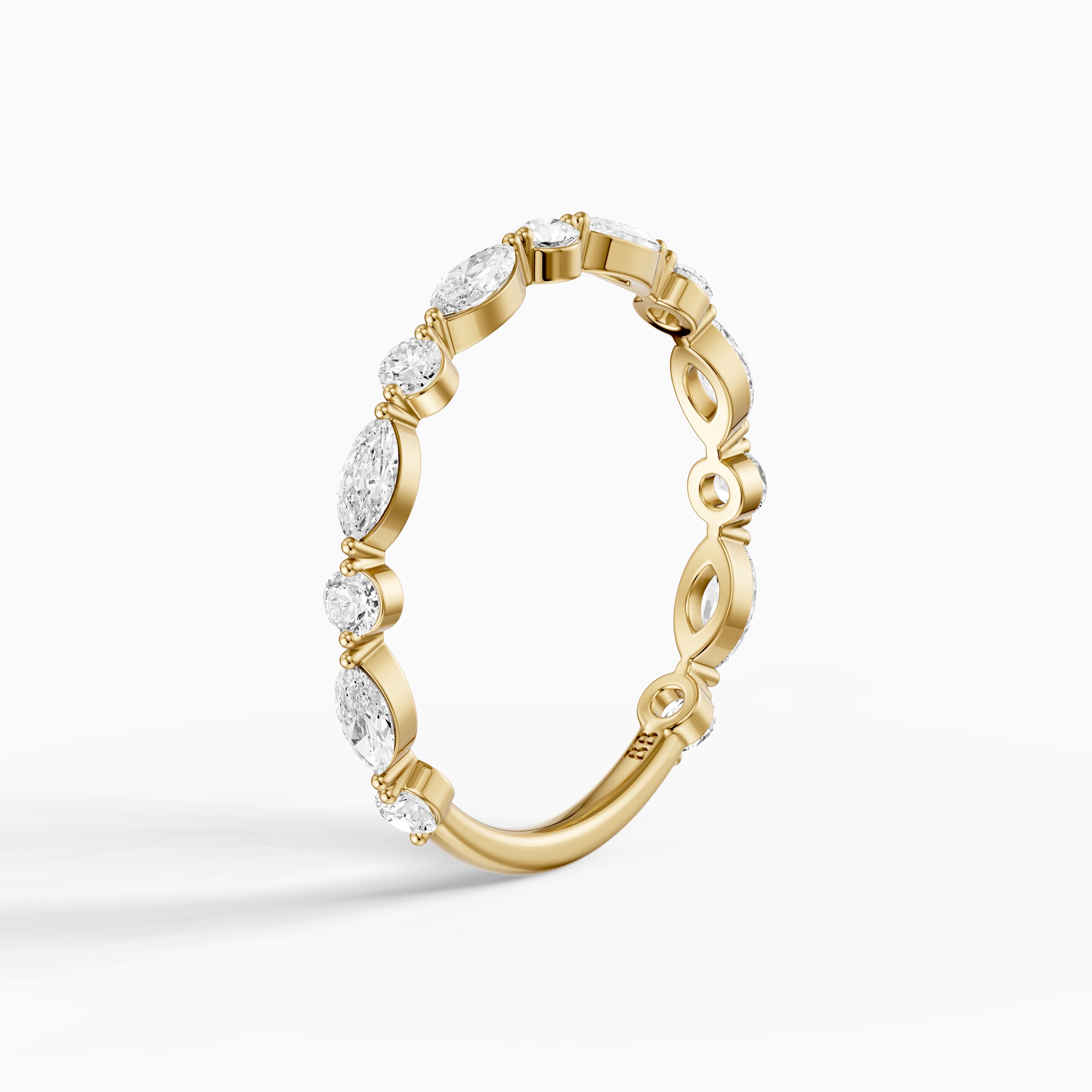 Zendaya Marquise and Round Eternity Lab Grown Diamond Wedding Band