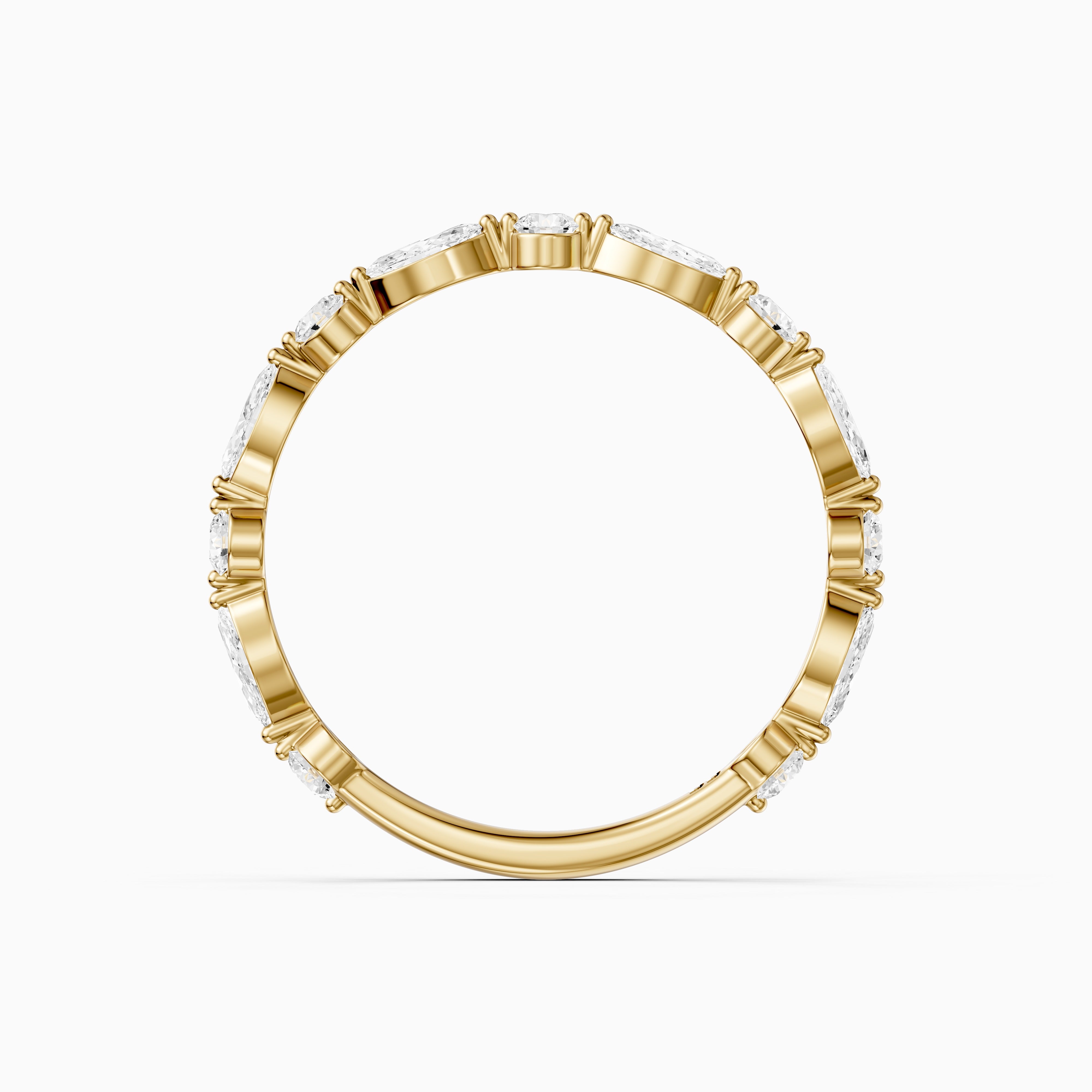 Zendaya Marquise and Round Eternity Lab Grown Diamond Wedding Band