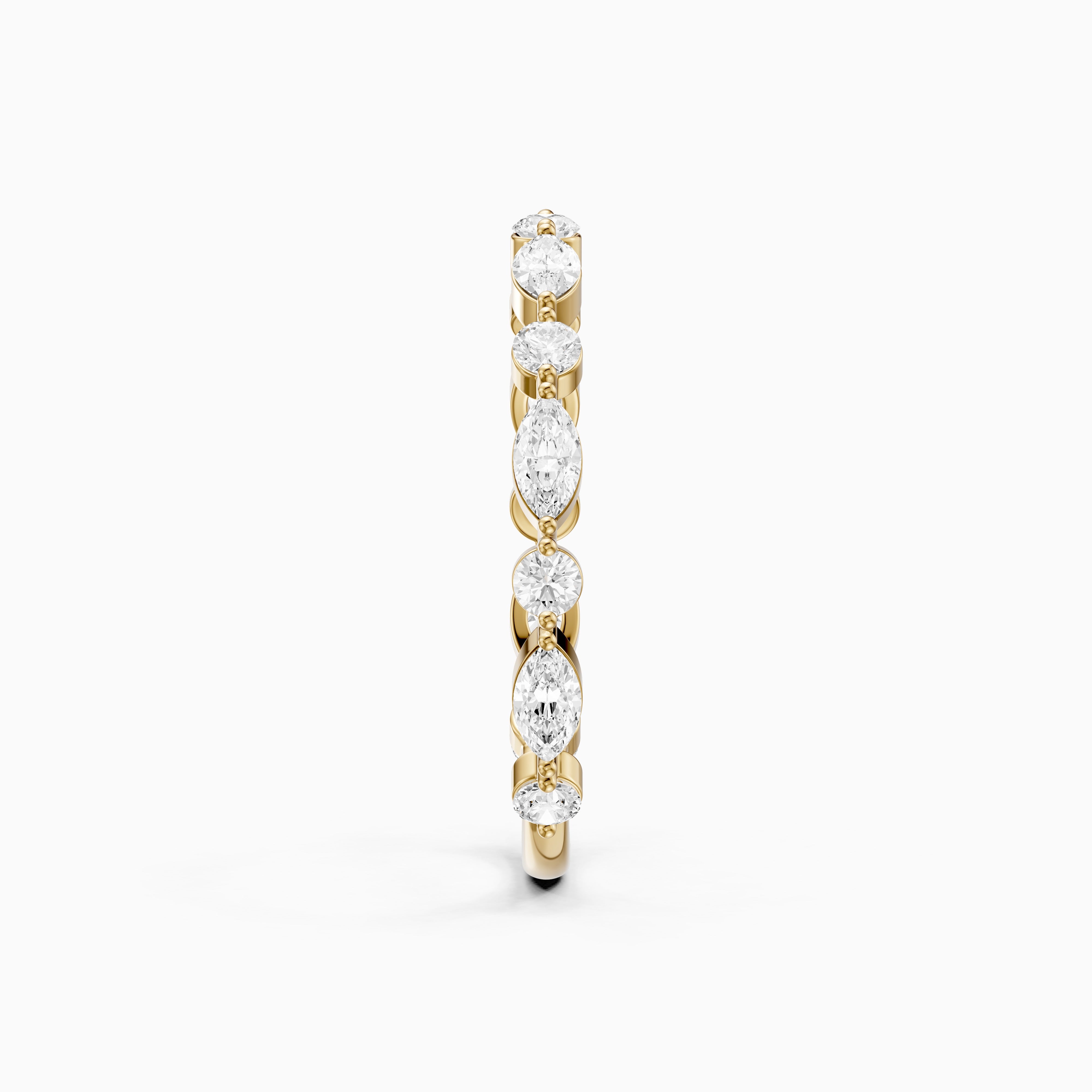 Zendaya Marquise and Round Eternity Lab Grown Diamond Wedding Band