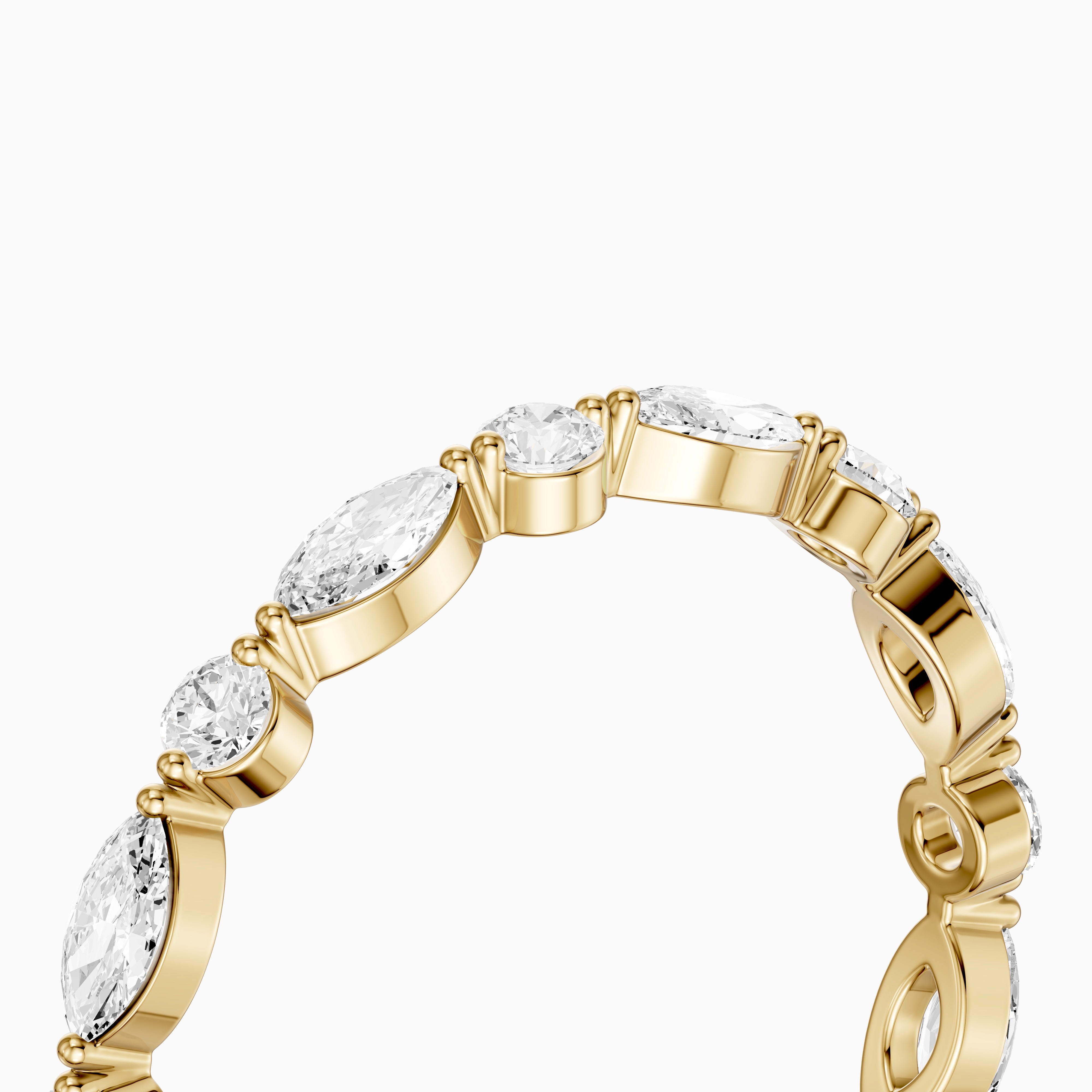 Zendaya Marquise and Round Eternity Lab Grown Diamond Wedding Band