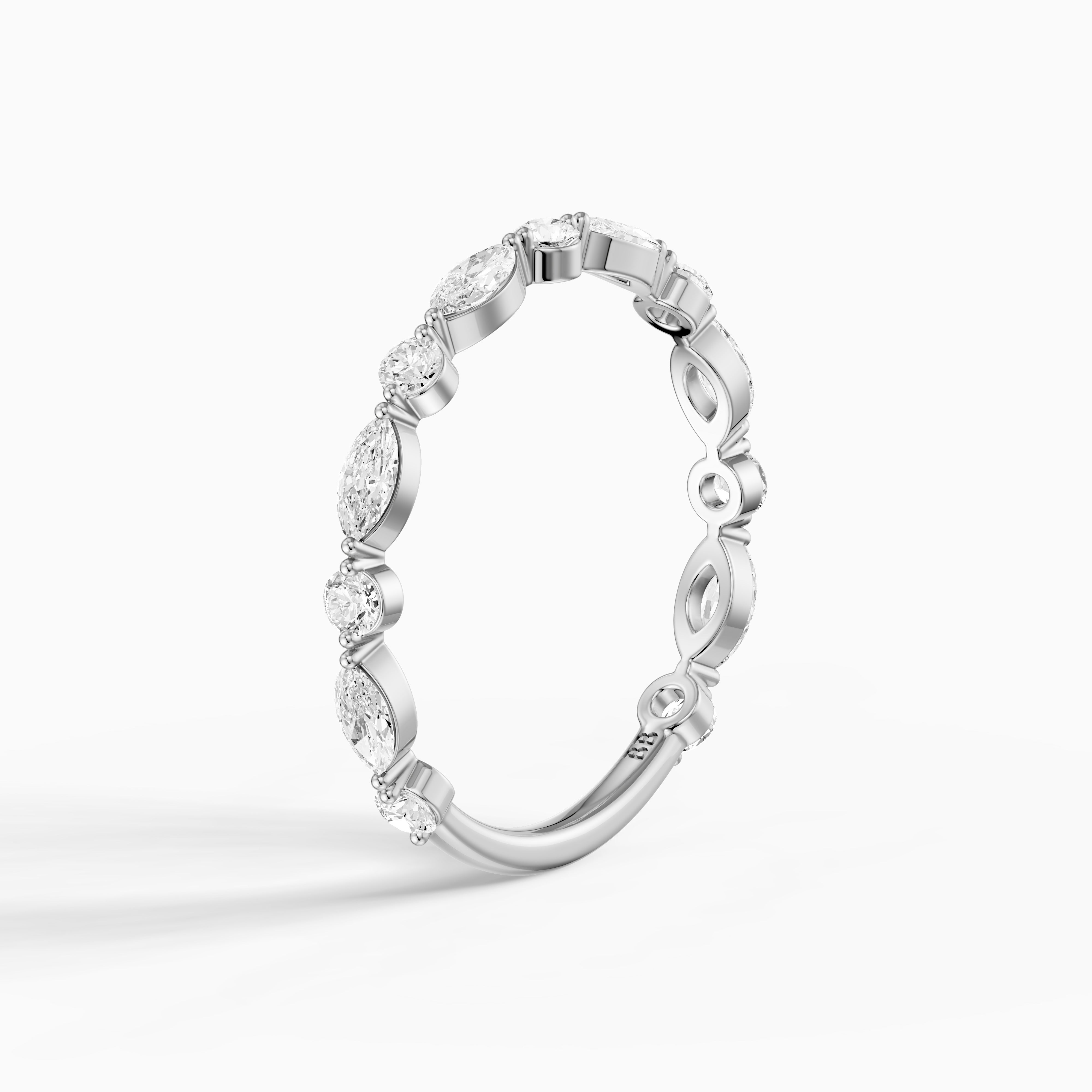 Zendaya Marquise and Round Eternity Lab Grown Diamond Wedding Band