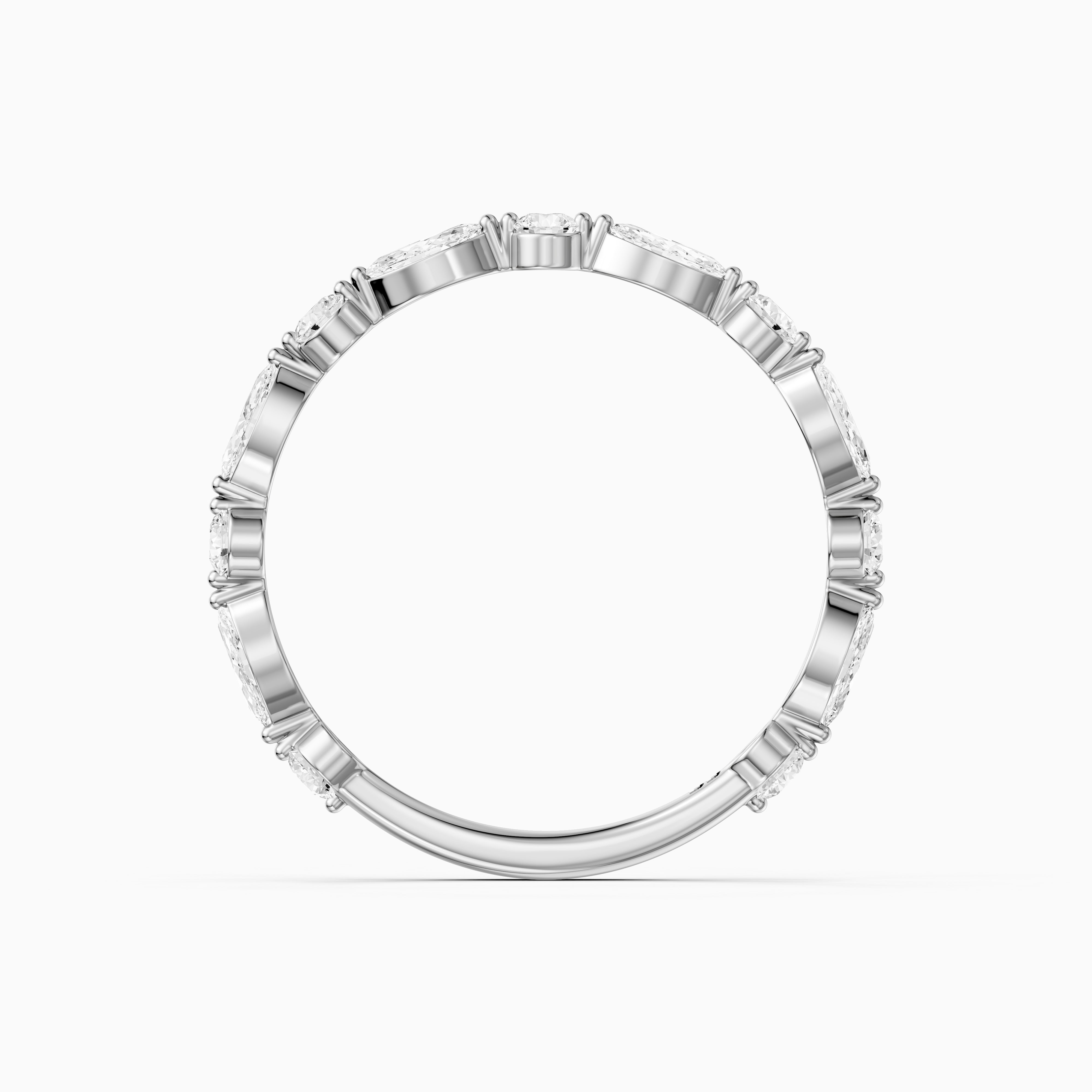 Zendaya Marquise and Round Eternity Lab Grown Diamond Wedding Band