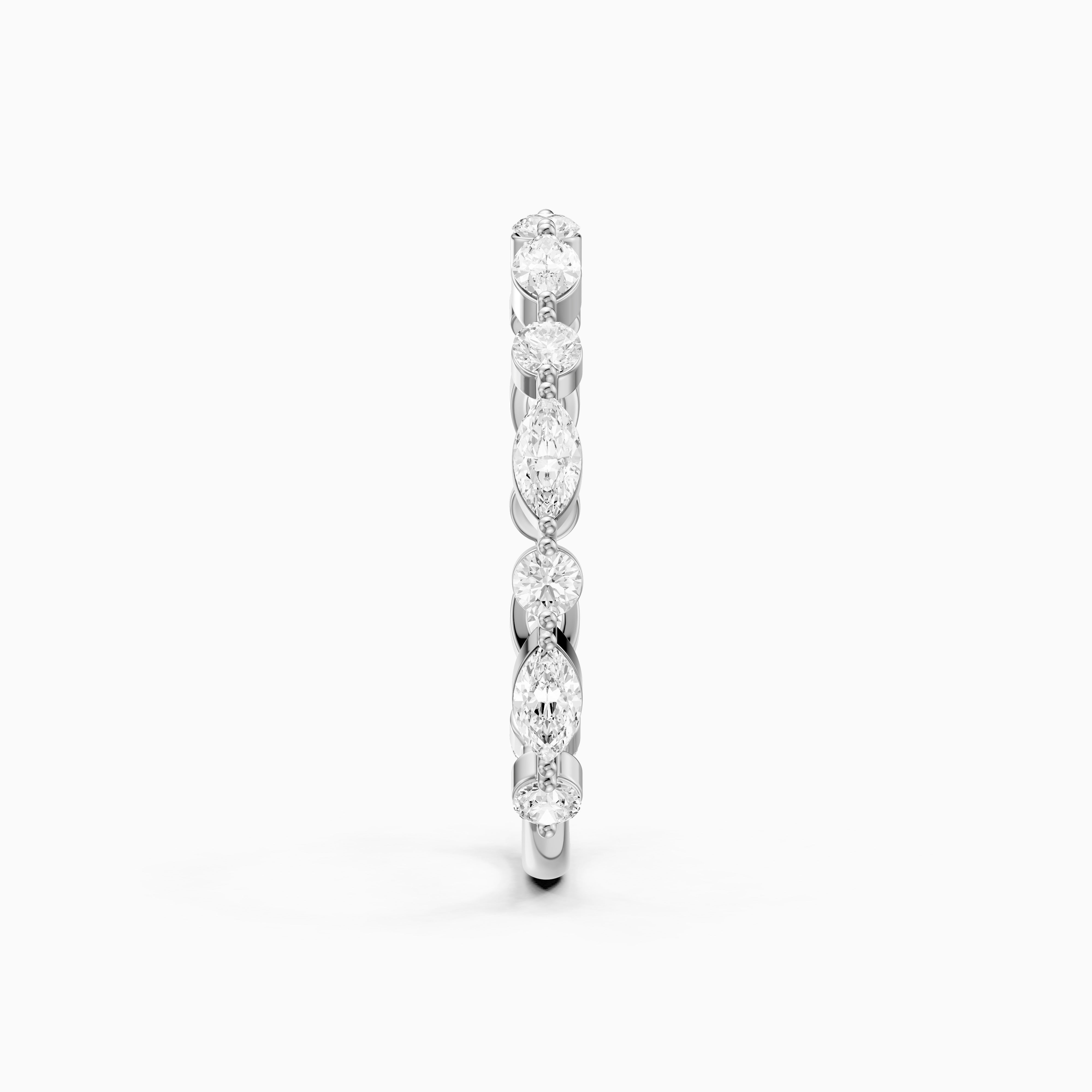 Zendaya Marquise and Round Eternity Lab Grown Diamond Wedding Band
