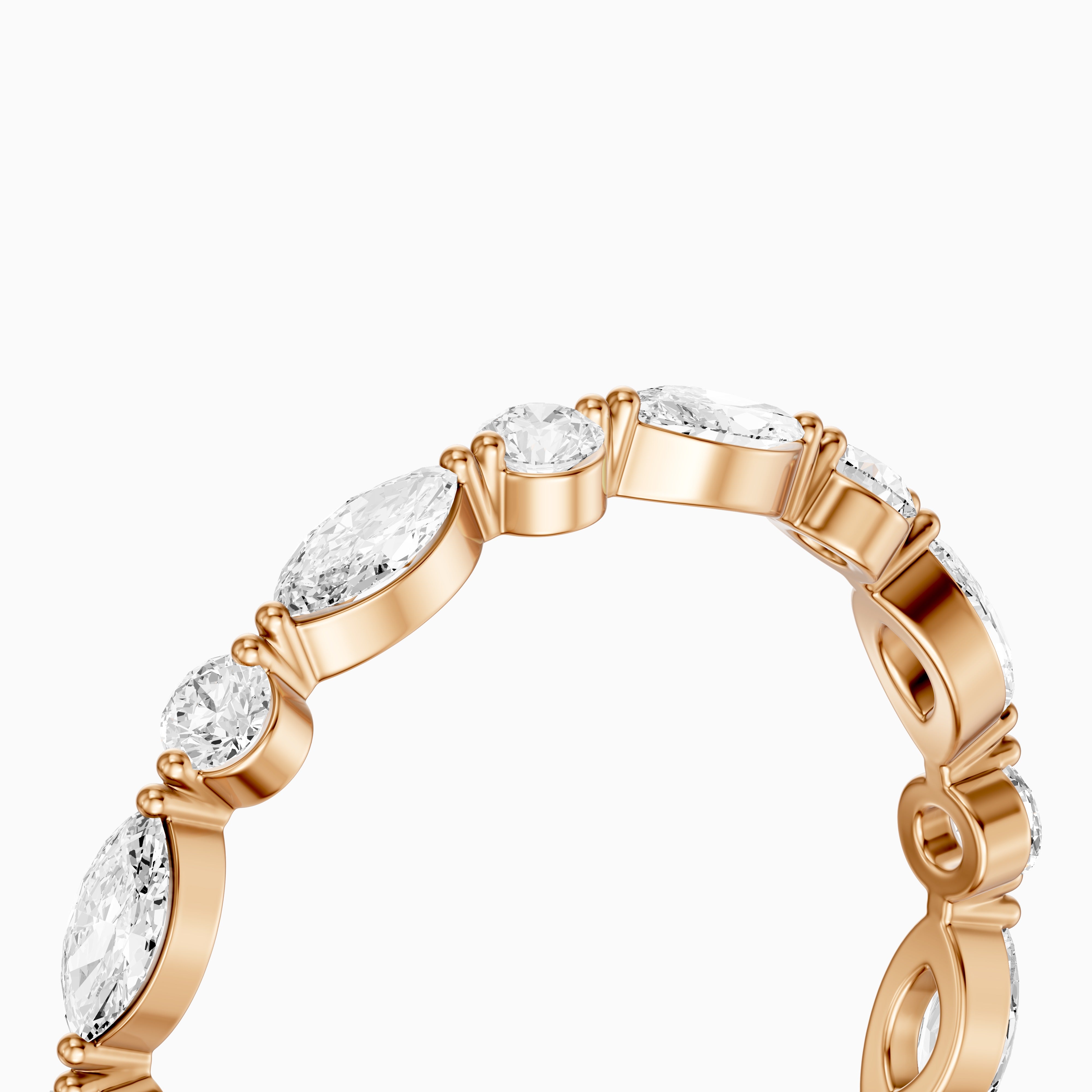 Zendaya Marquise and Round Eternity Lab Grown Diamond Wedding Band