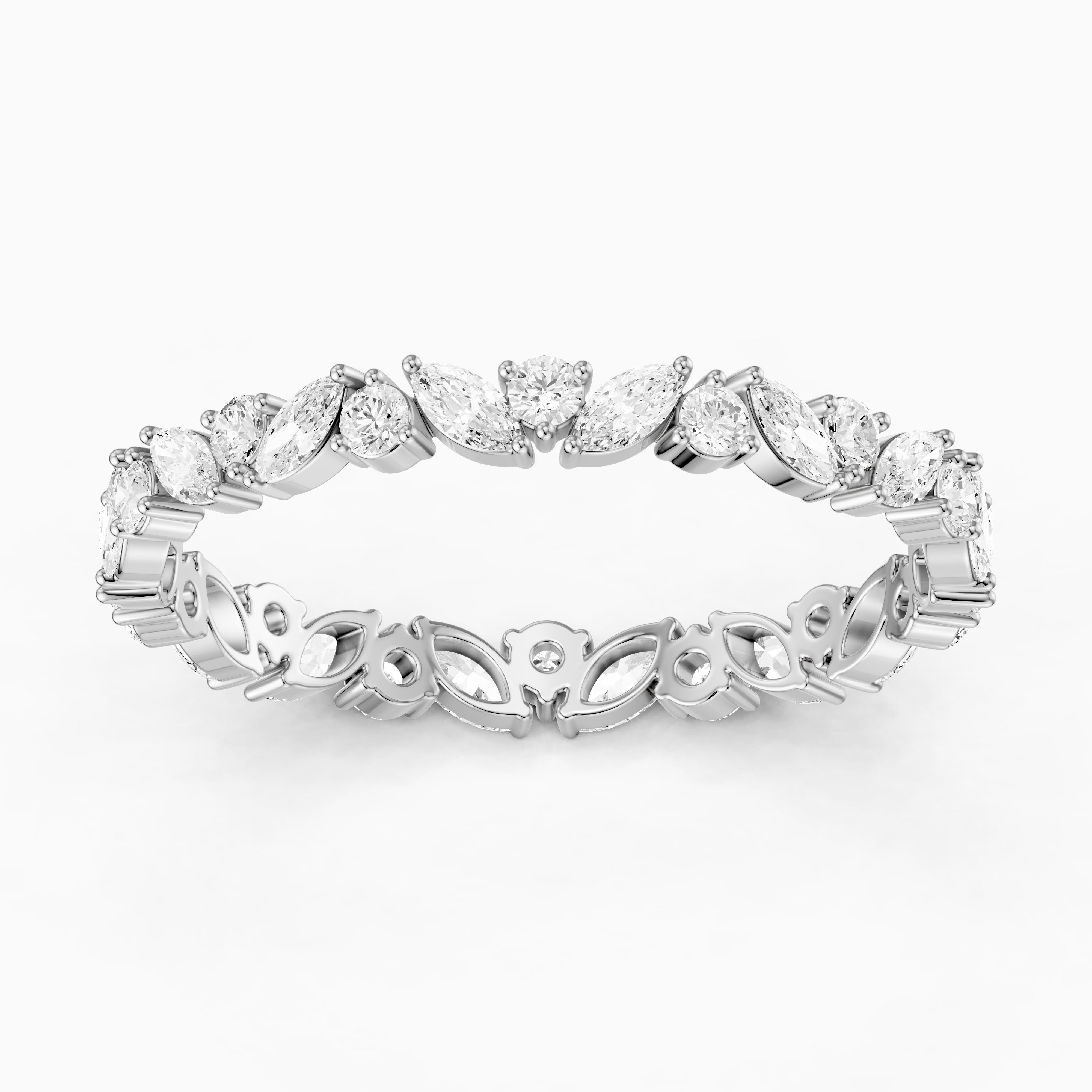 Margot Mixed Shape Marquise and Round Lab Grown Diamond Eternity Band
