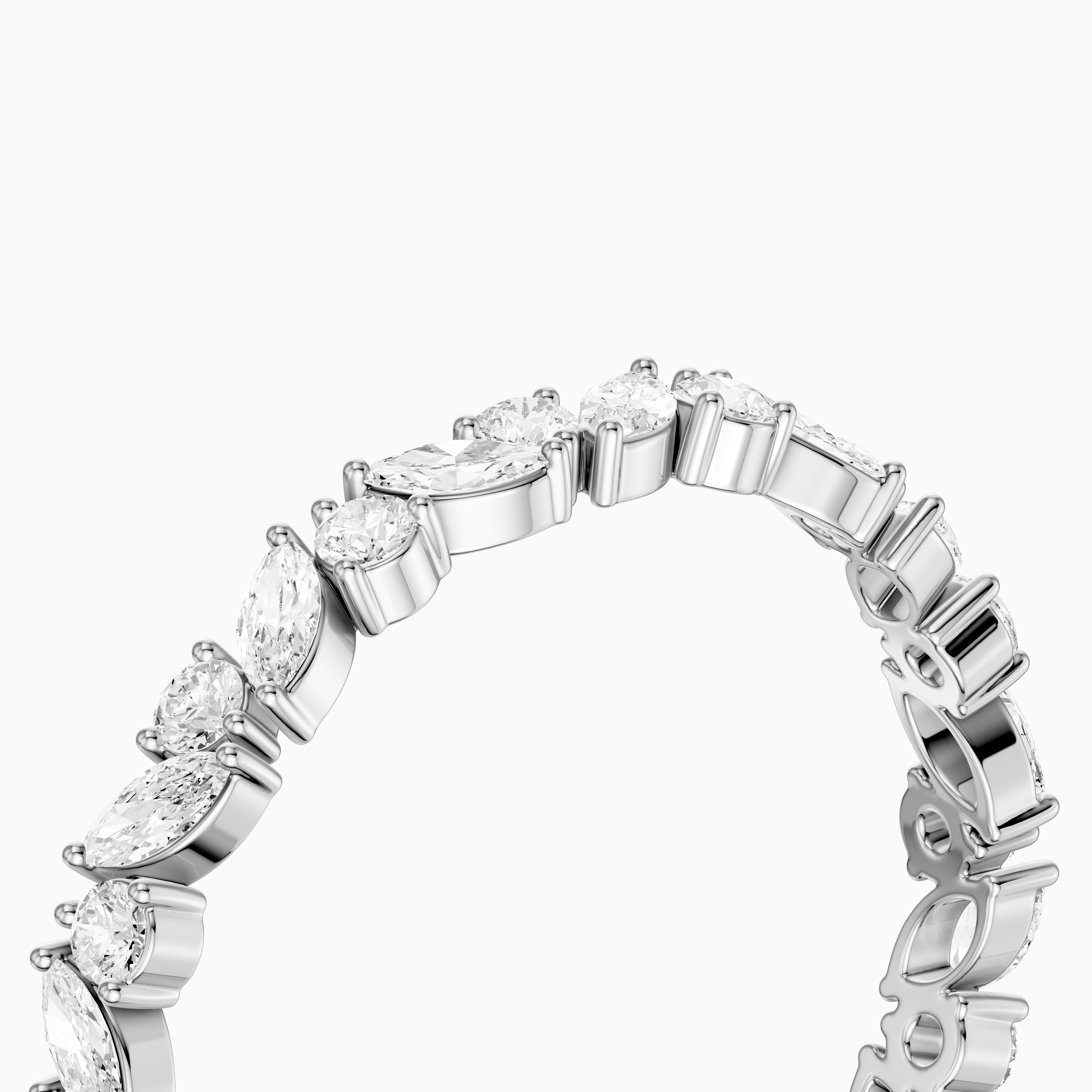 Margot Mixed Shape Marquise and Round Lab Grown Diamond Eternity Band