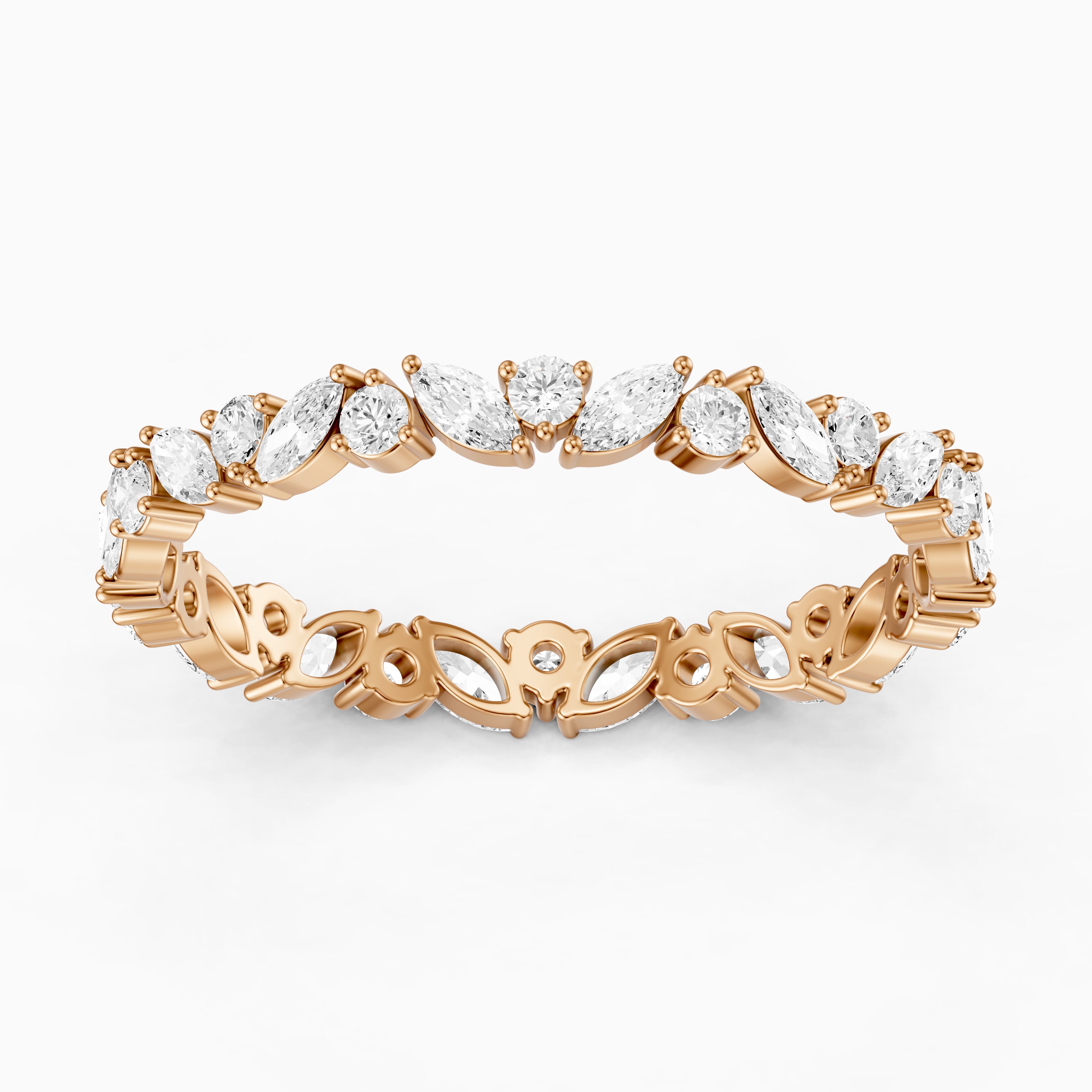 Margot Mixed Shape Marquise and Round Lab Grown Diamond Eternity Band