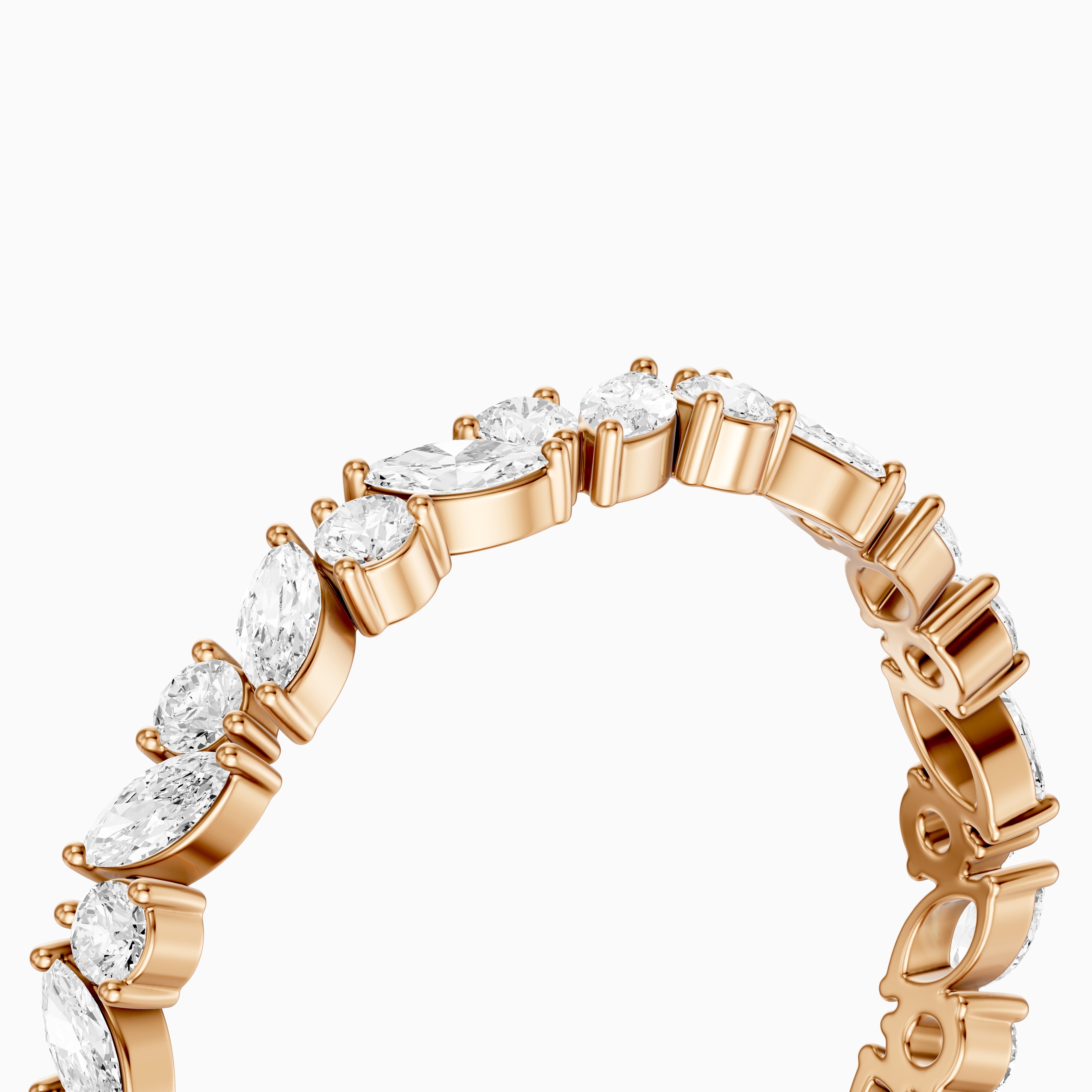 Margot Mixed Shape Marquise and Round Lab Grown Diamond Eternity Band