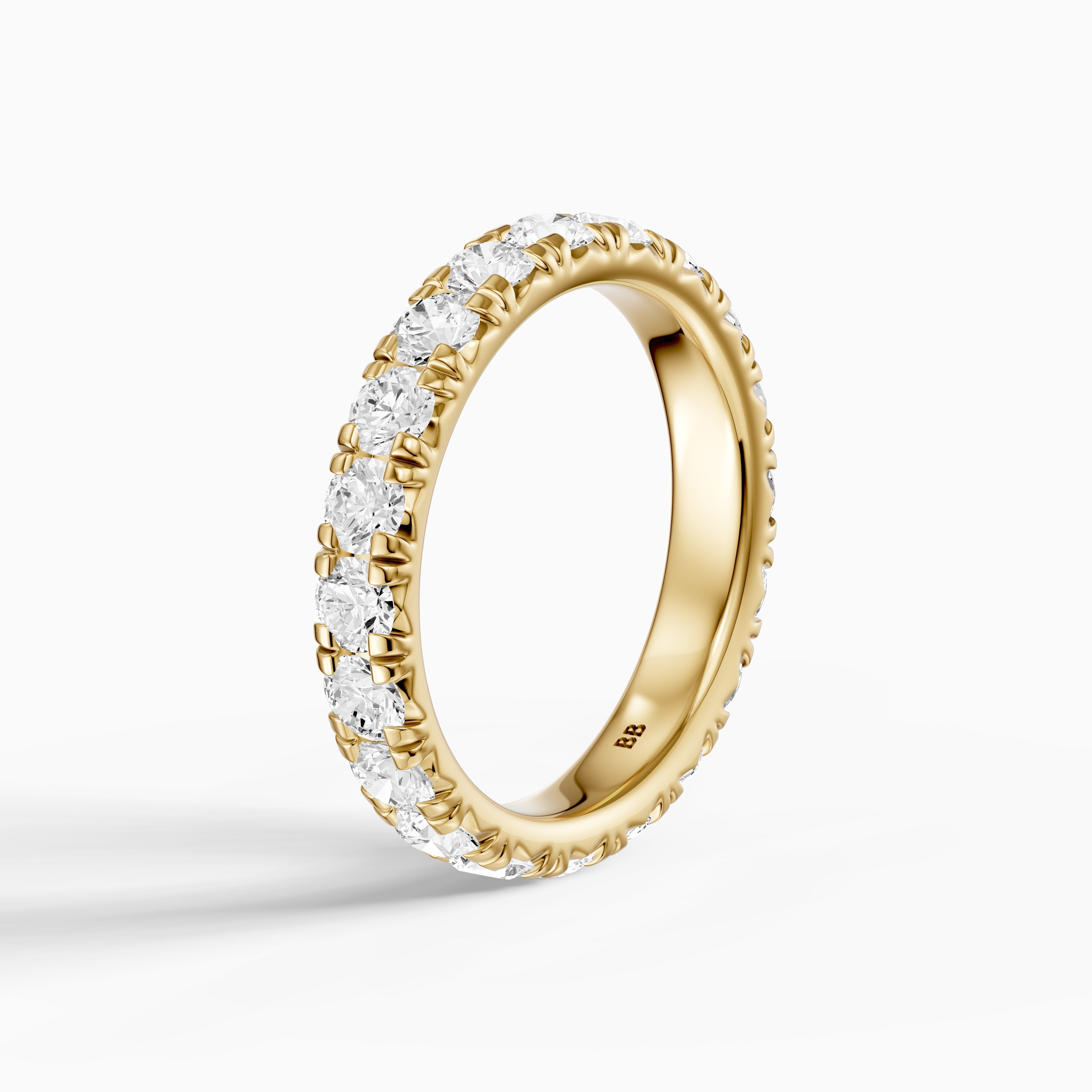 Emma Round Cut French Pave Lab Grown Diamond Stackable Eternity Band