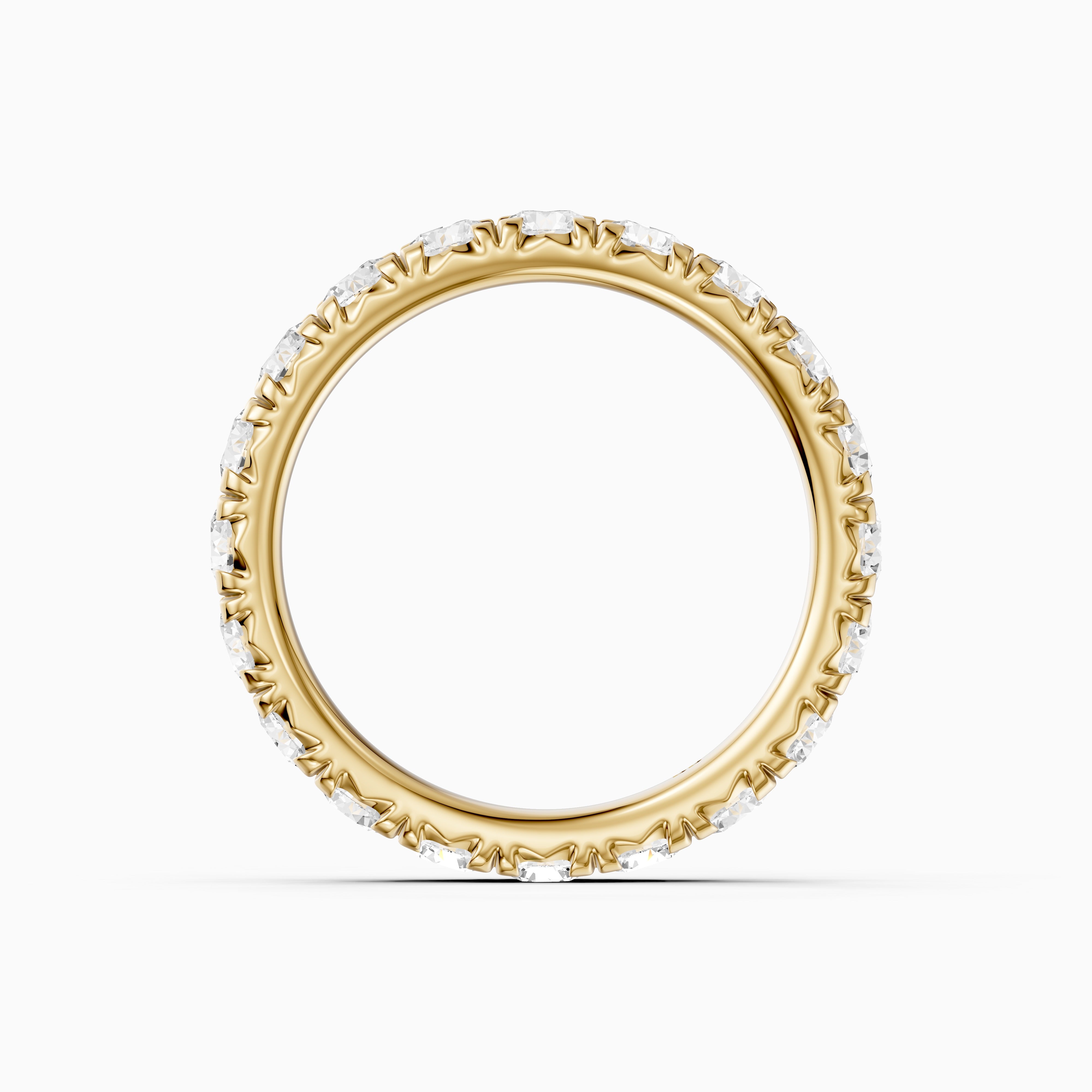 Emma Round Cut French Pave Lab Grown Diamond Stackable Eternity Band