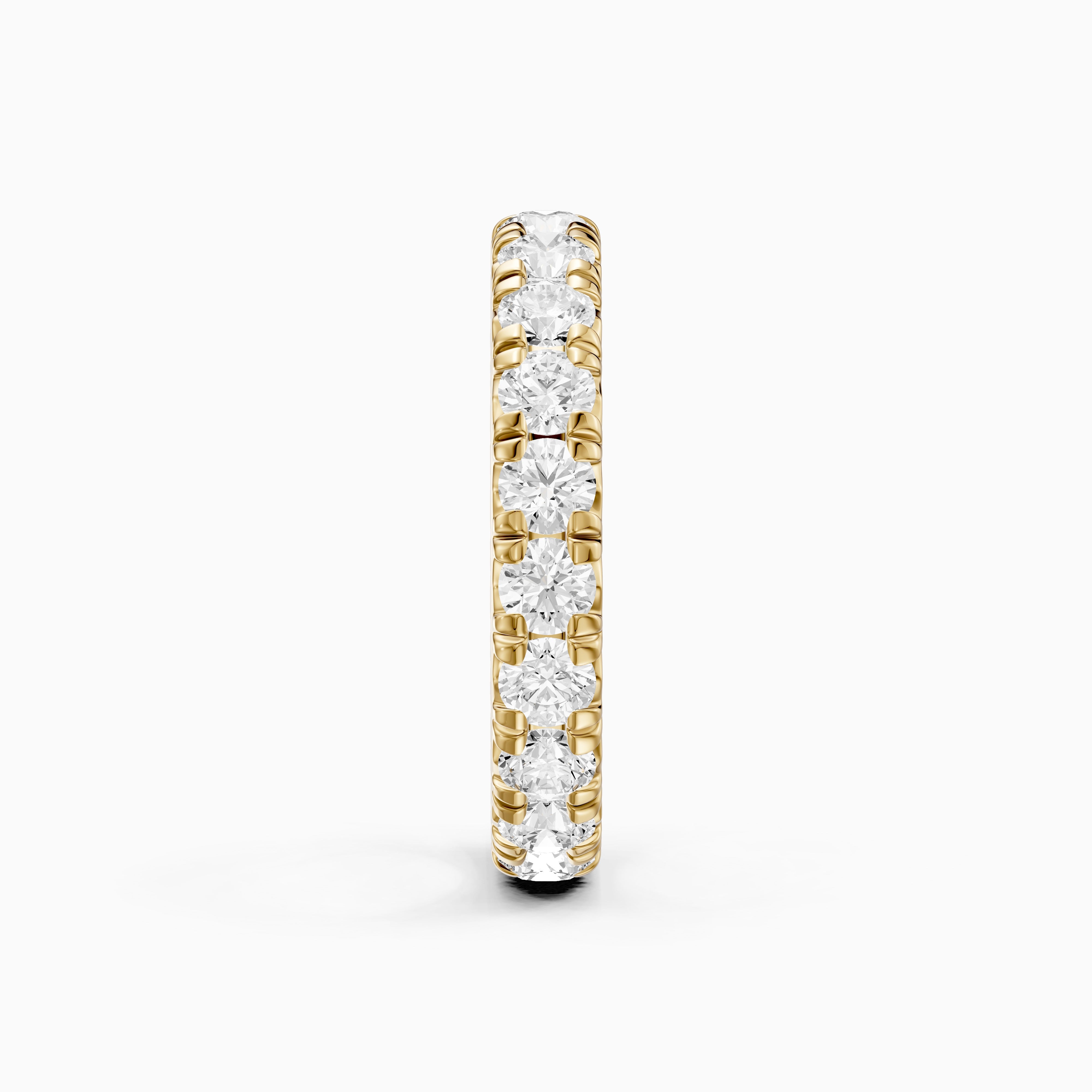 Emma Round Cut French Pave Lab Grown Diamond Stackable Eternity Band
