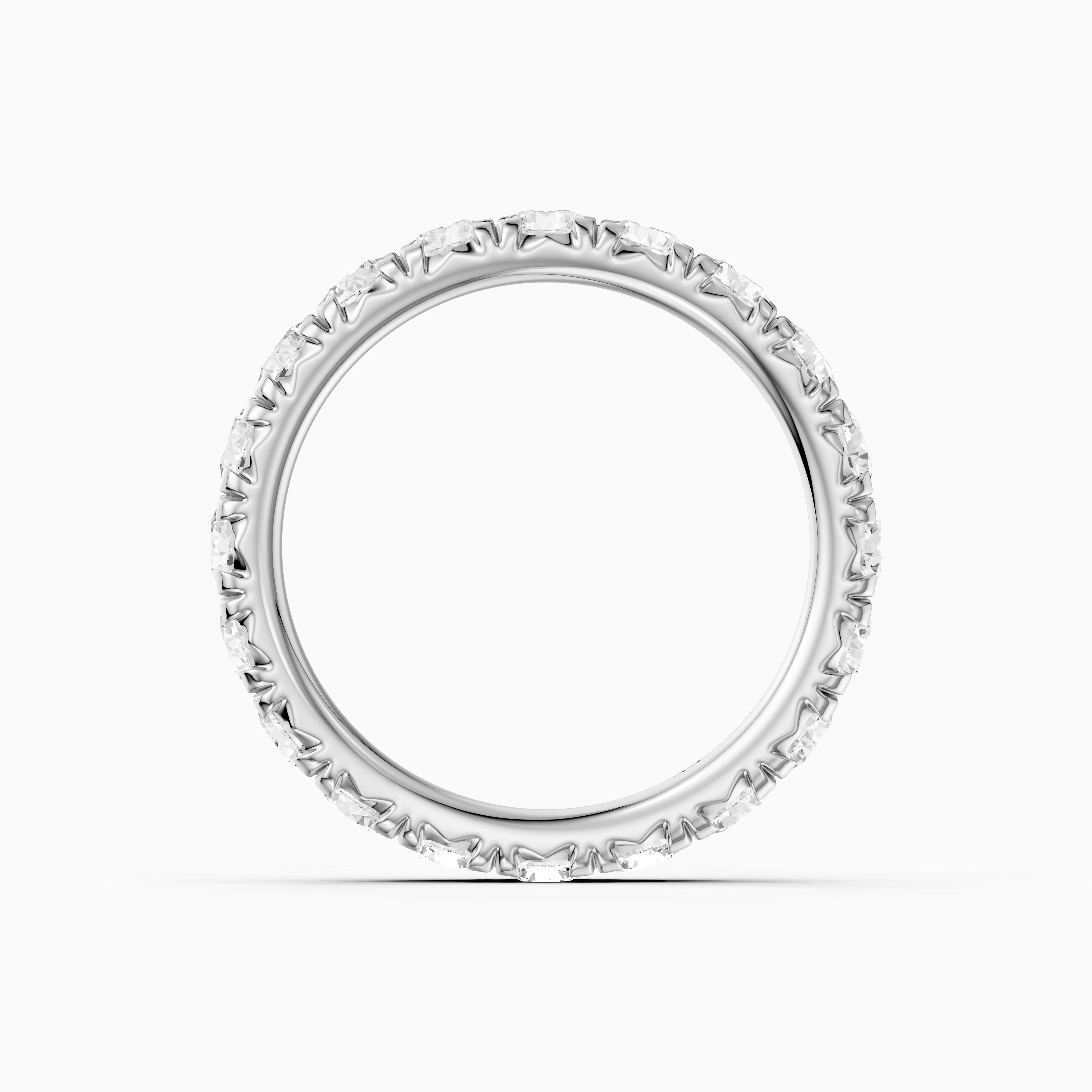 Emma Round Cut French Pave Lab Grown Diamond Stackable Eternity Band
