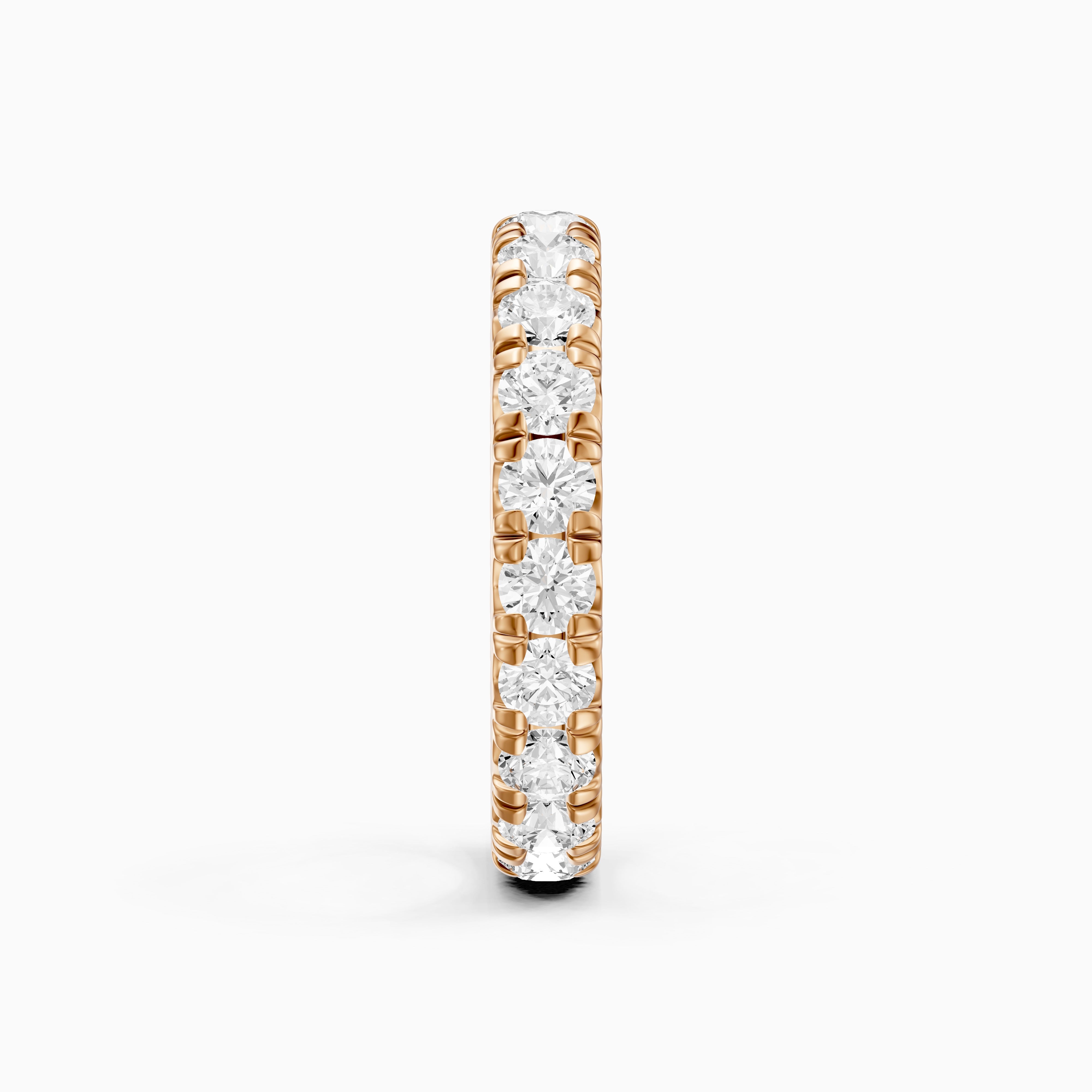 Emma Round Cut French Pave Lab Grown Diamond Stackable Eternity Band