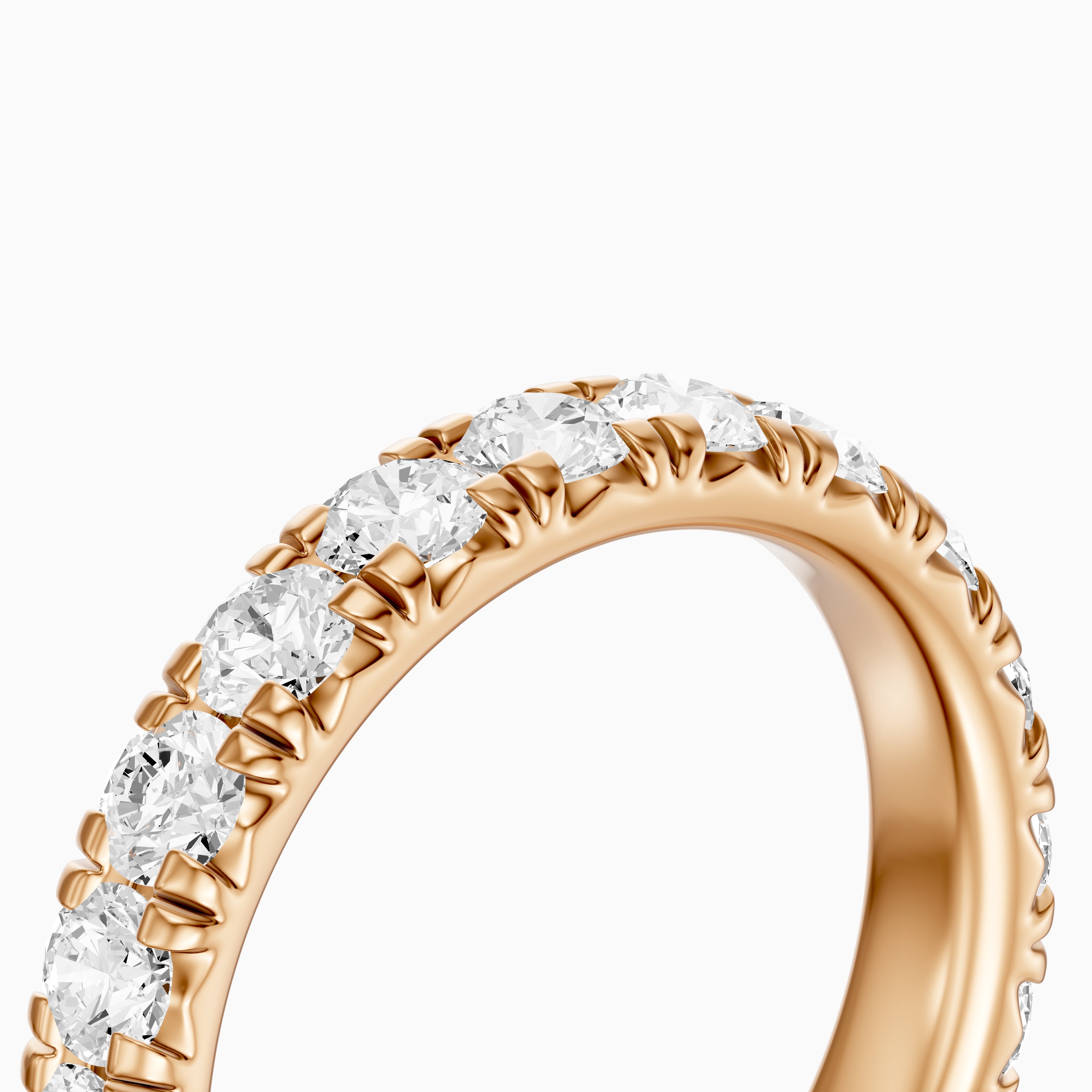 Emma Round Cut French Pave Lab Grown Diamond Stackable Eternity Band