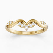 Natalie Chevron Lab Grown Diamond Wedding Band