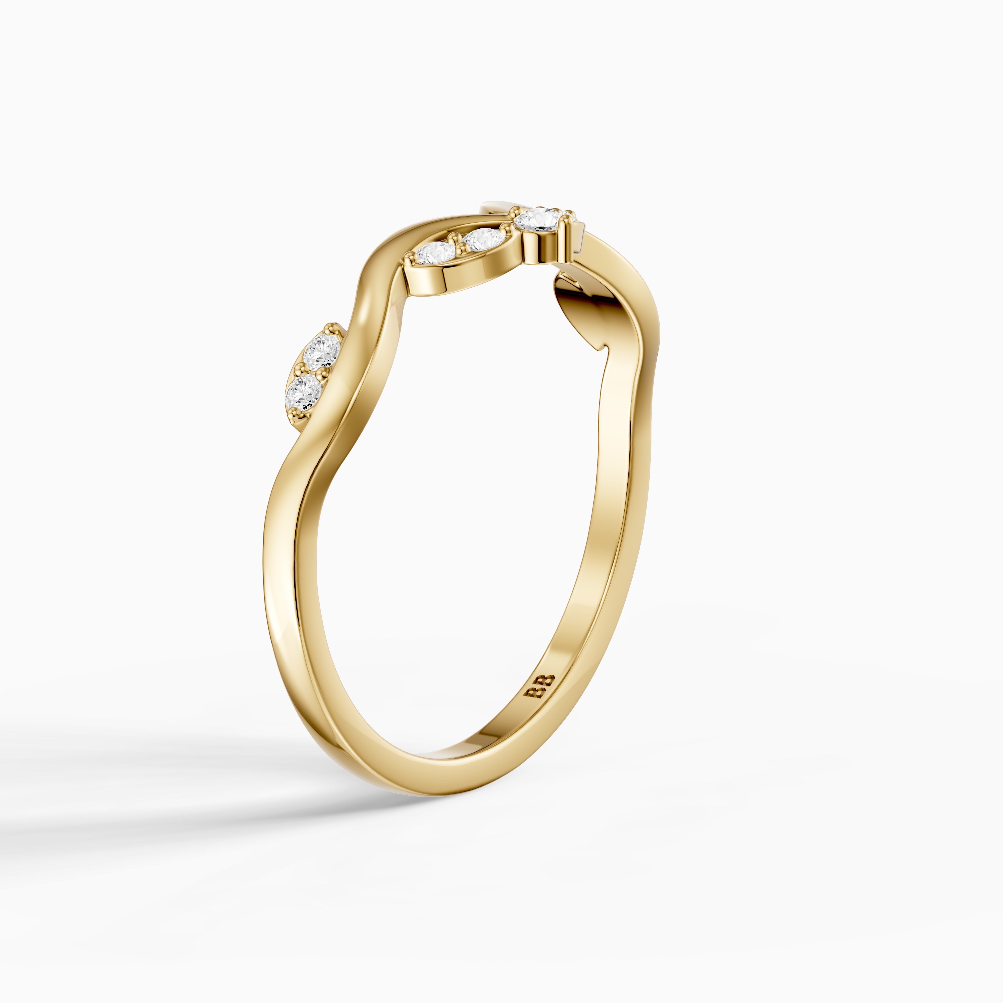Natalie Chevron Lab Grown Diamond Wedding Band