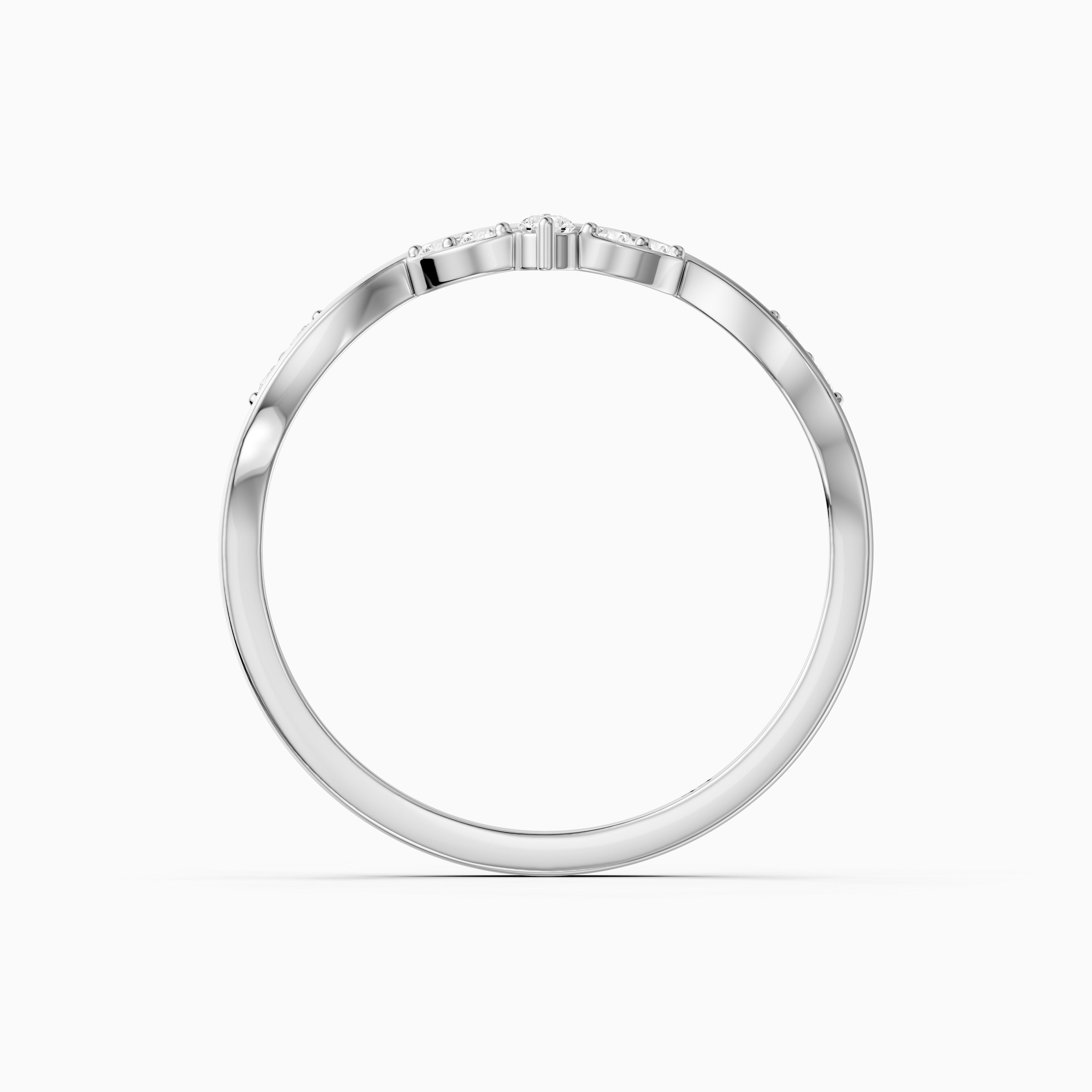 Natalie Chevron Lab Grown Diamond Wedding Band