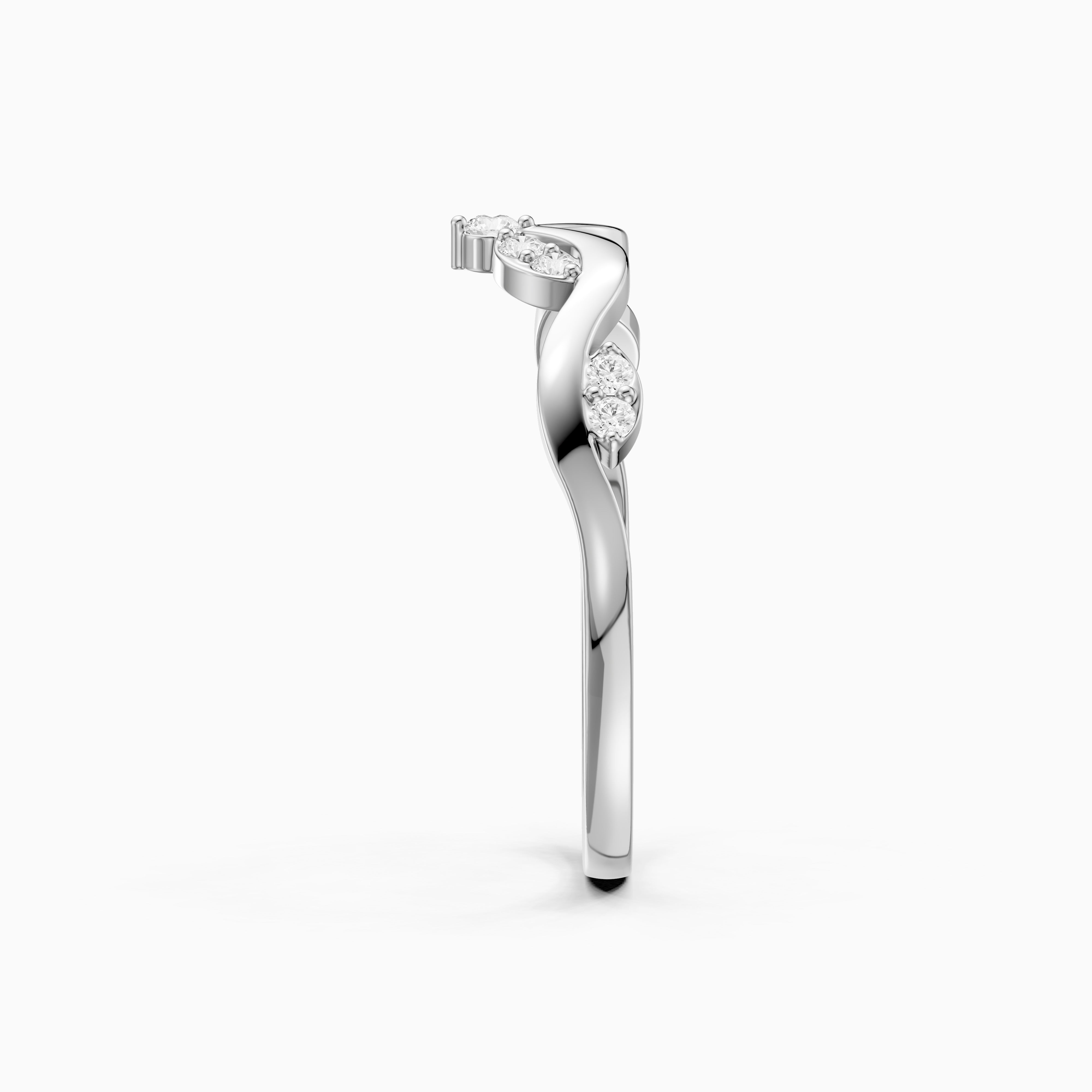 Natalie Chevron Lab Grown Diamond Wedding Band