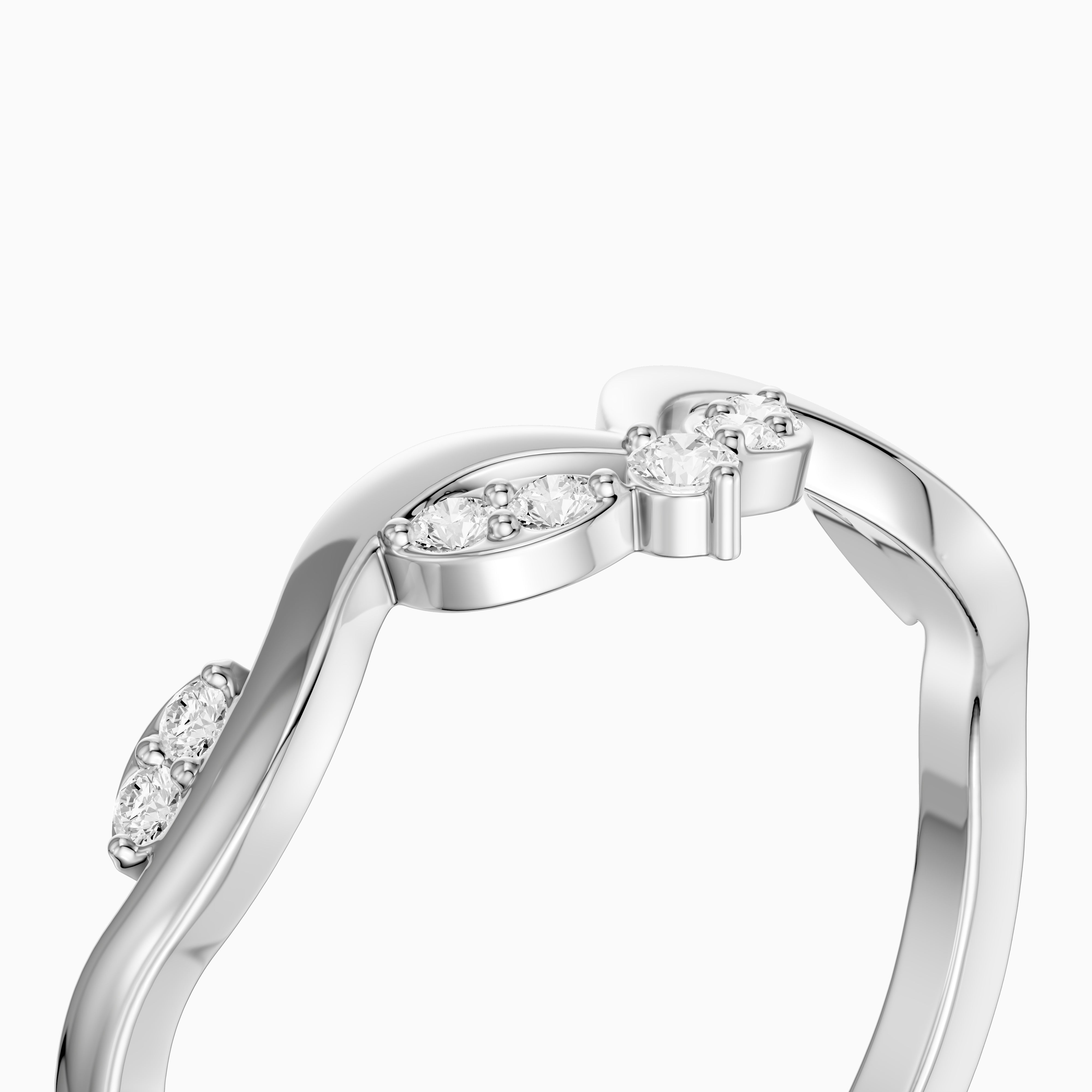 Natalie Chevron Lab Grown Diamond Wedding Band