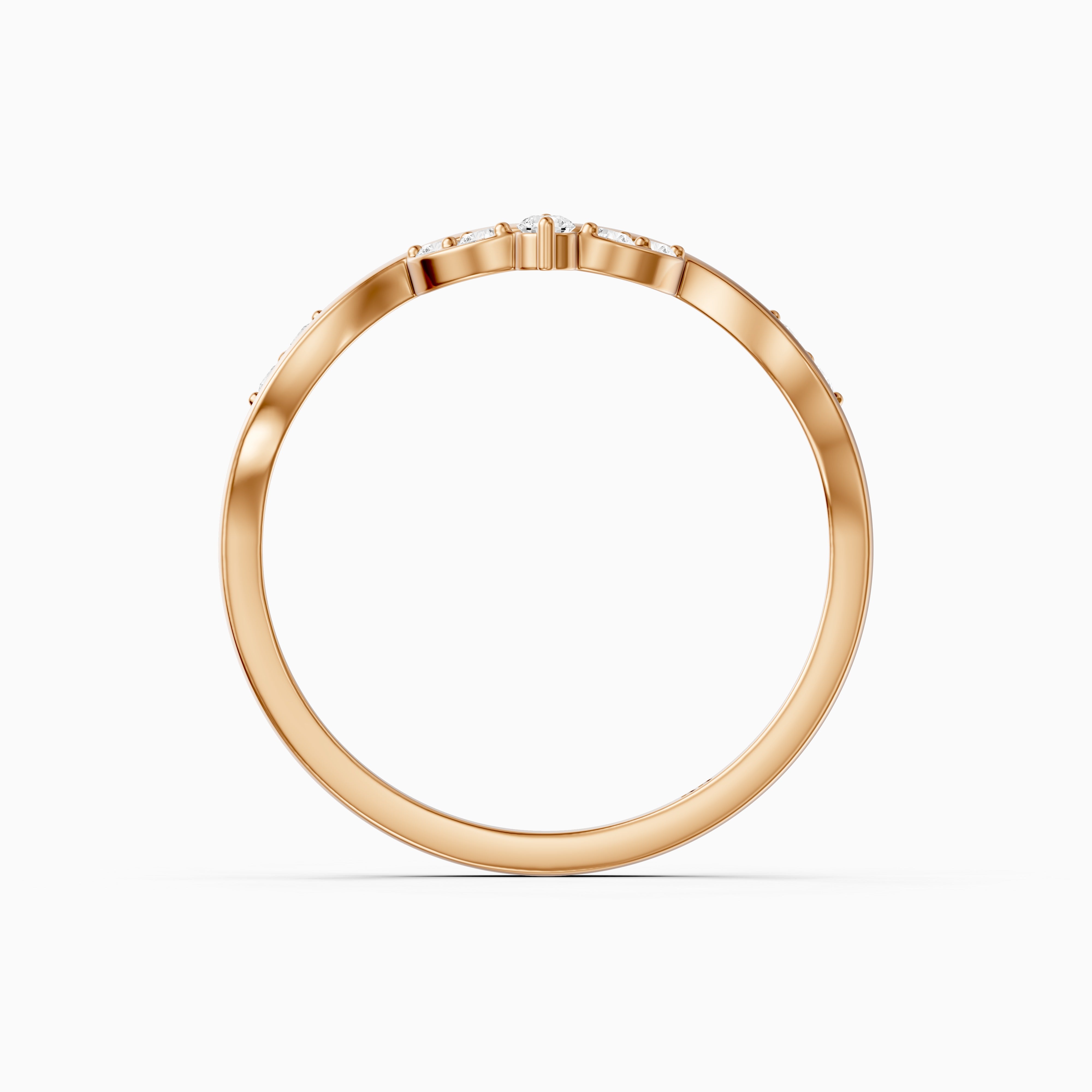 Natalie Chevron Lab Grown Diamond Wedding Band