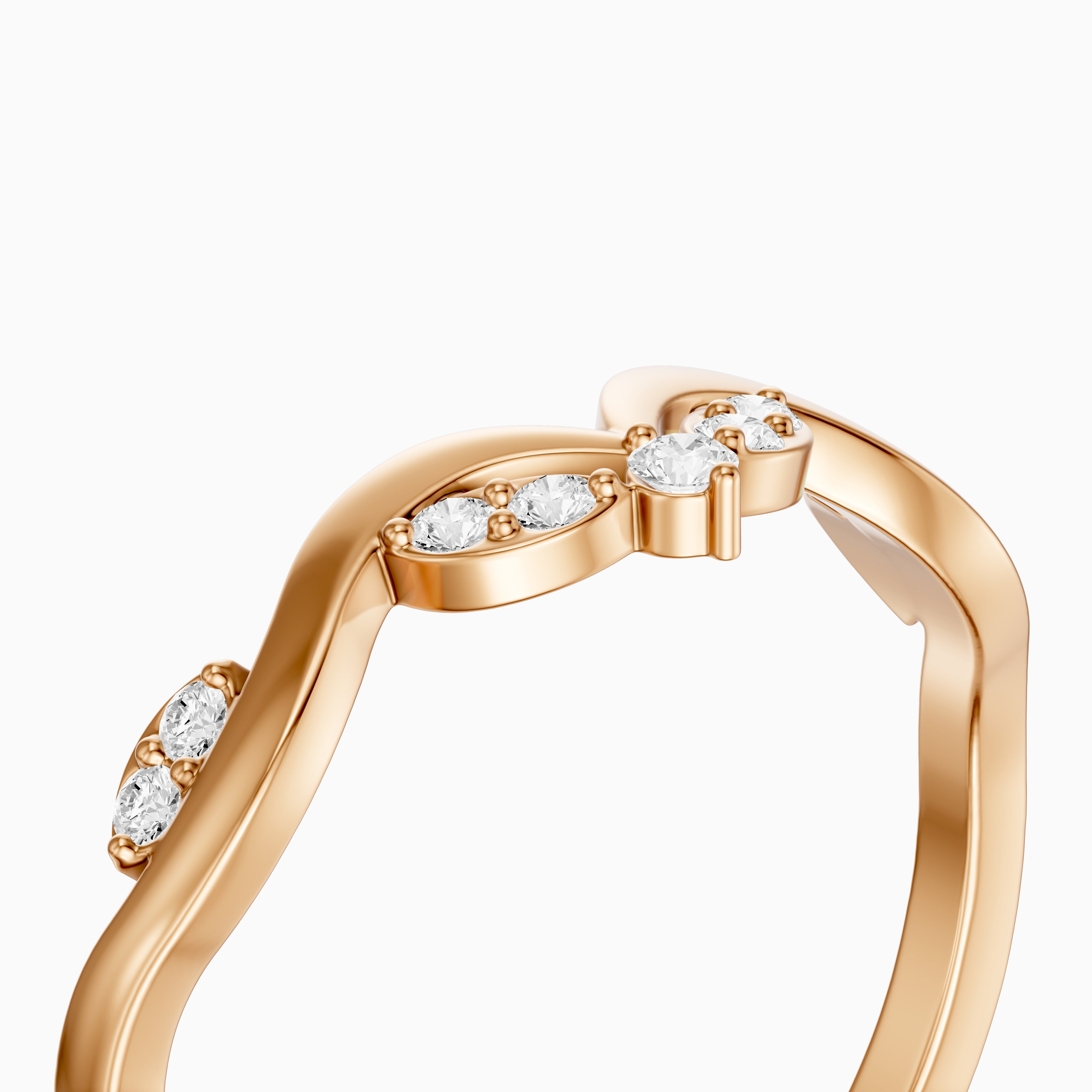 Natalie Chevron Lab Grown Diamond Wedding Band